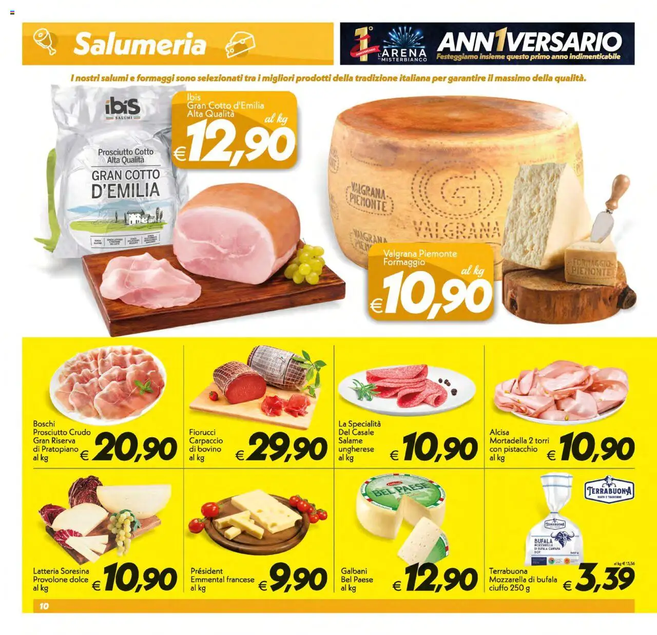 Volantino SuperConveniente del 17.10.2025 | Pagina: 10 | Prodotti: Bovino, Formaggio, Mortadella, Emmental