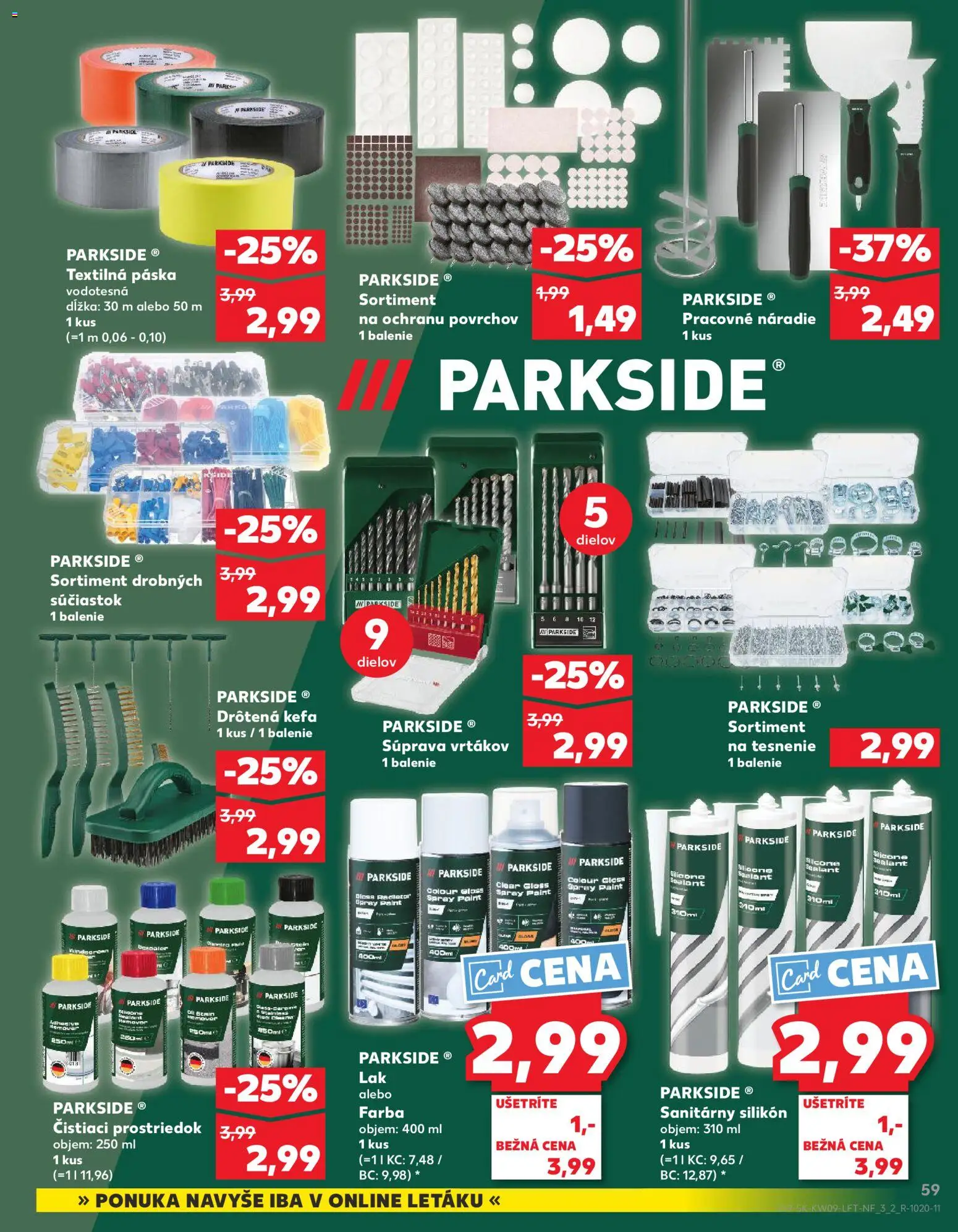 Nové Kaufland akcie – leták je platný od 26.02.2026 | Strana: 59 | Produkty: Náradie, Parkside, Čistiaci prostriedok