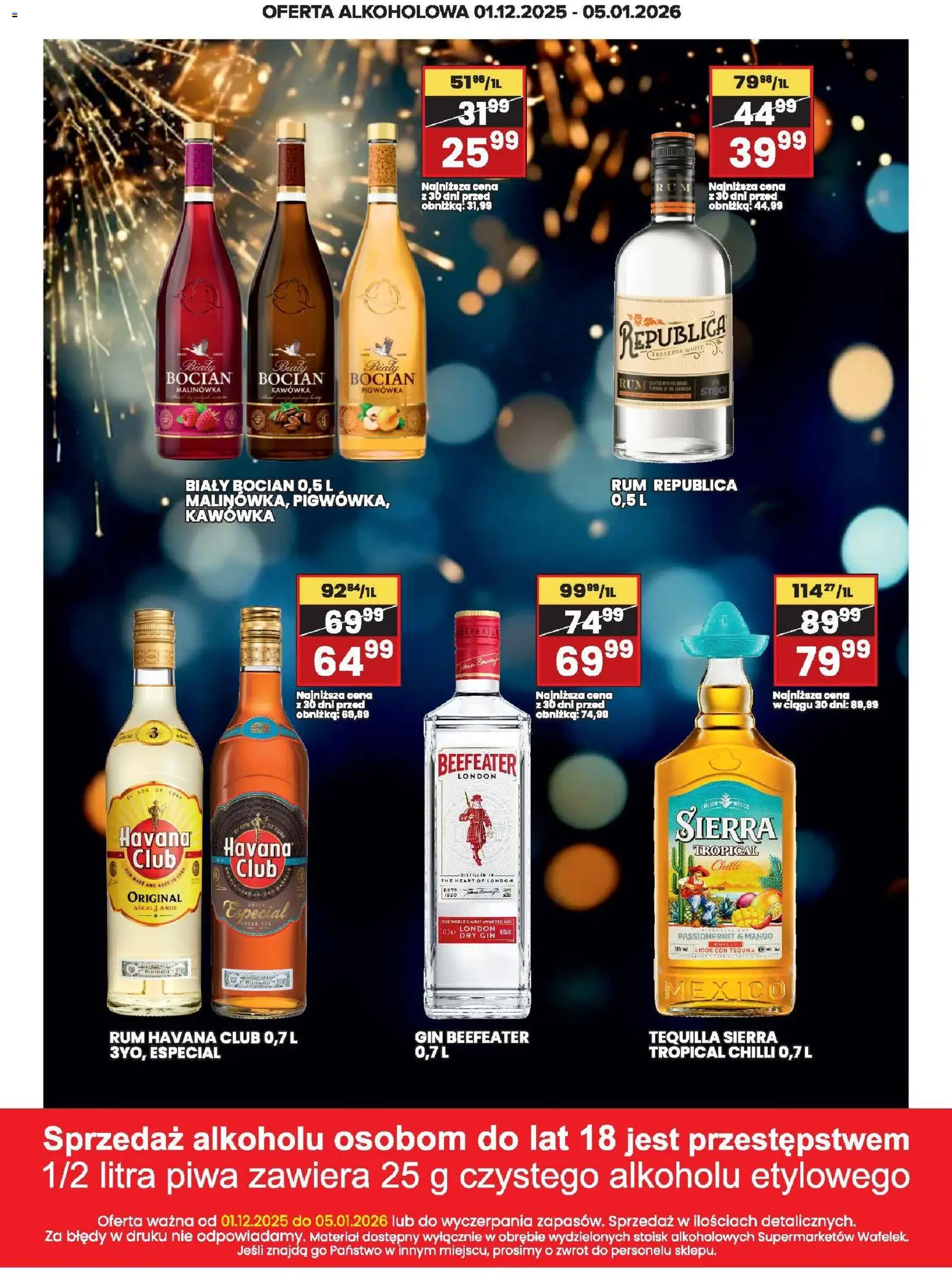 Wafelek Gazetka alkoholowa od 01.12.2025 | Strona: 3 | Produkty: Mango, Beefeater, Rum, Gin