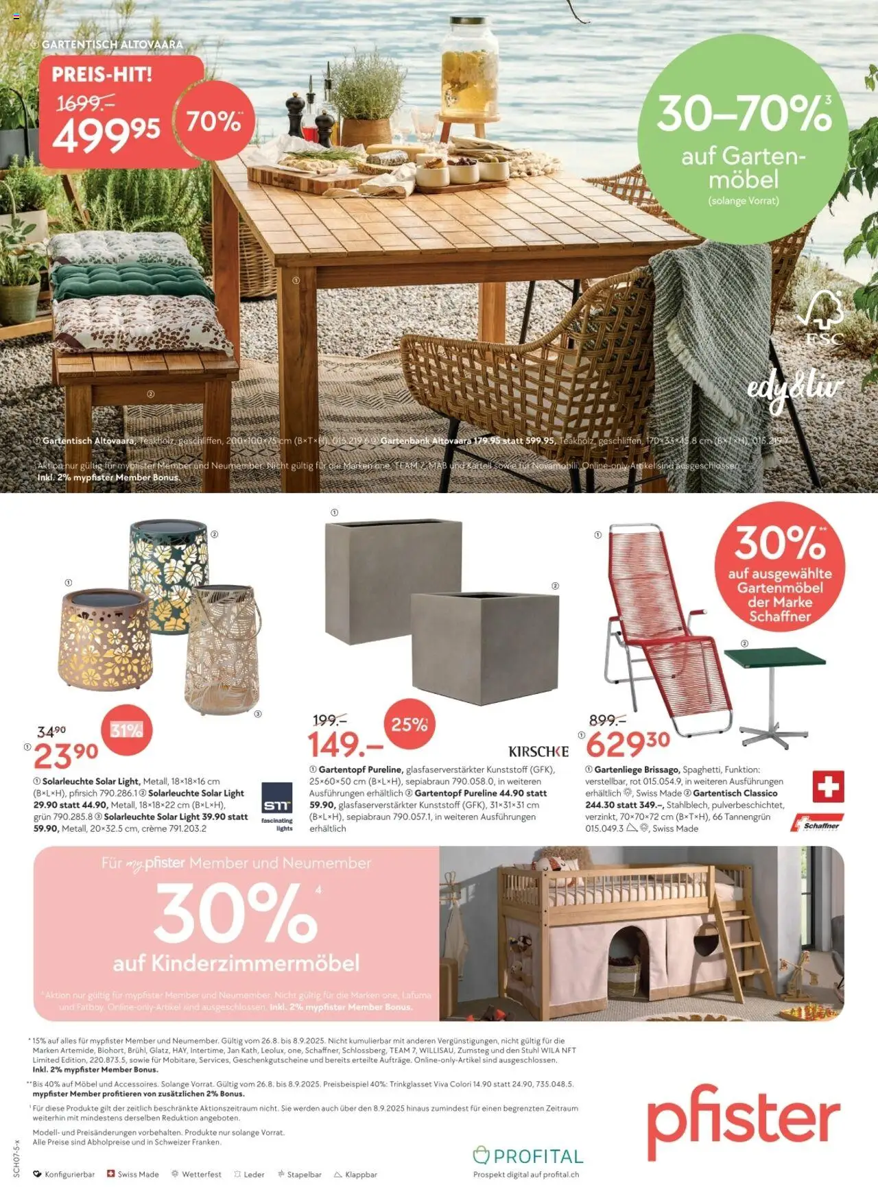 Pfister Aktionen ab 26.08.2025 | Seite: 12 | Produkte: Stuhl, Gartenmöbel, Pfirsich, Creme