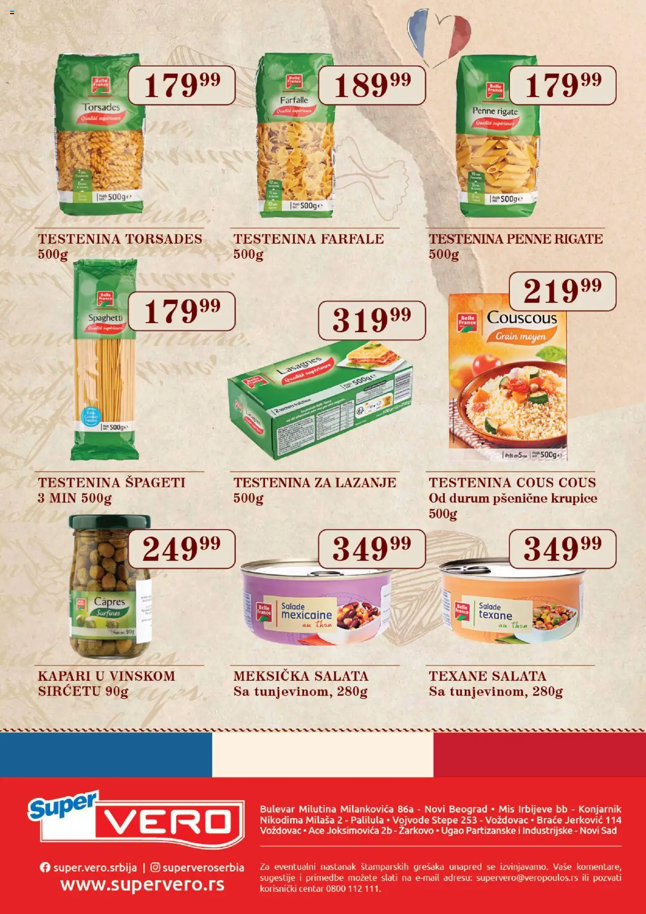 SuperVERO katalog - važi od 10.09.2025 | Strana: 15 | Proizvode: Testenina, Miš, Lazanje, Špageti
