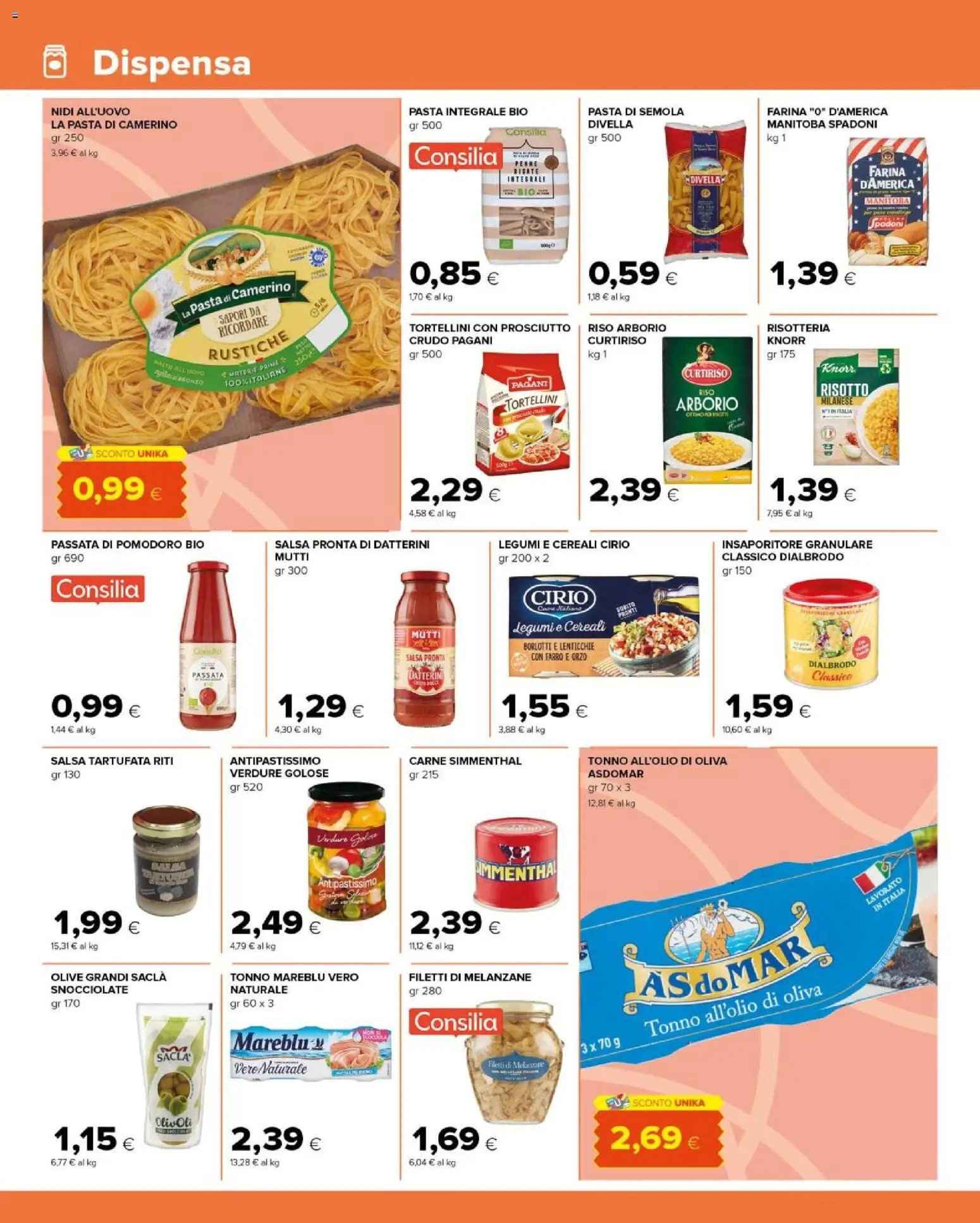 Volantino Tigre del 19.11.2025 | Pagina: 8 | Prodotti: Riso, Pomodoro, Farina, Mutti