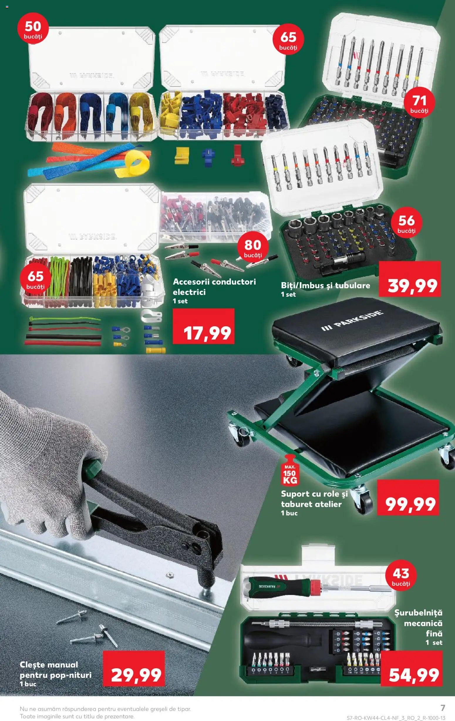 Noul catalog Kaufland – valabil de la 29.10.2025 | Pagină: 7 | Produse: Clește, Role, Taburet
