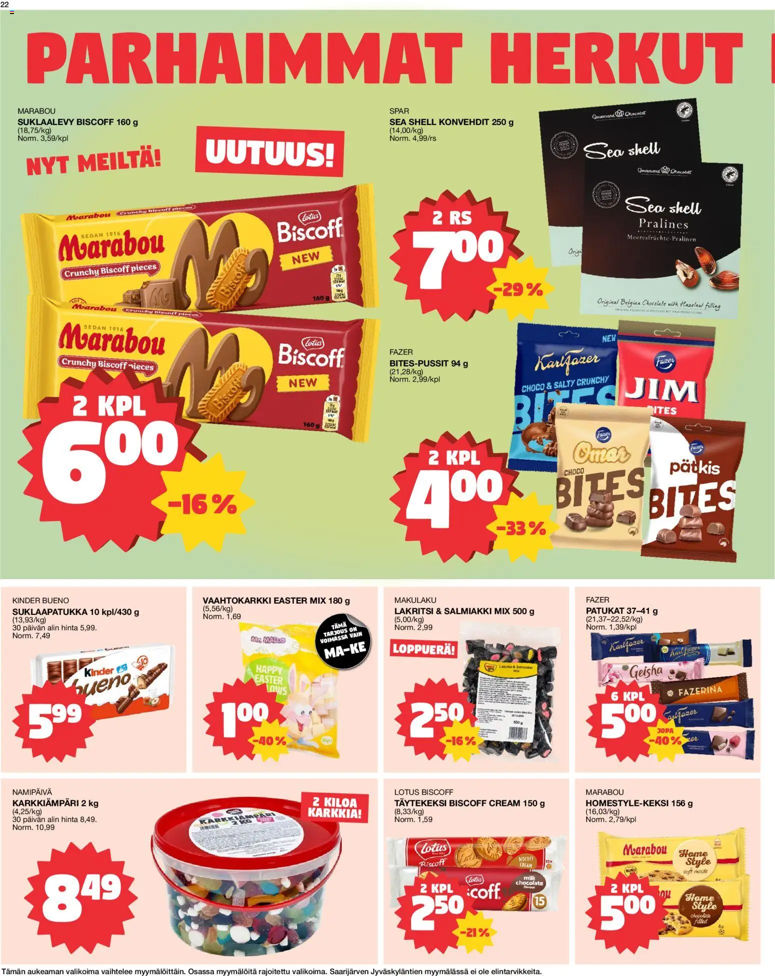 Tokmanni tarjoukset – voimassa 30.03.2026 alkaen | Sivu: 22 | Tuotteet: Lakritsi