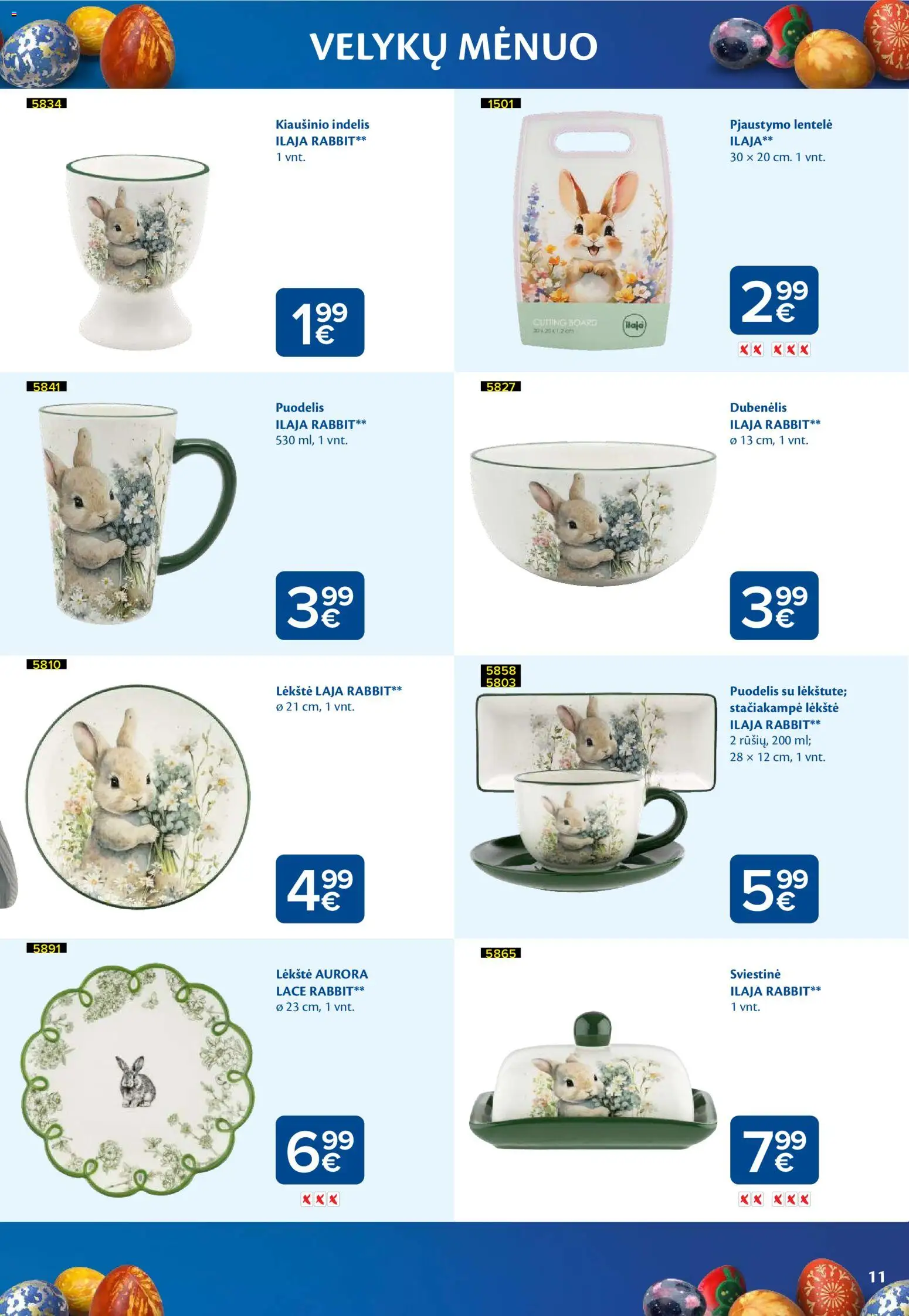 MAXIMA akcijos nuo 03.03.2026 | Puslapis: 11 | Prekių: Puodelis, Lėkštė