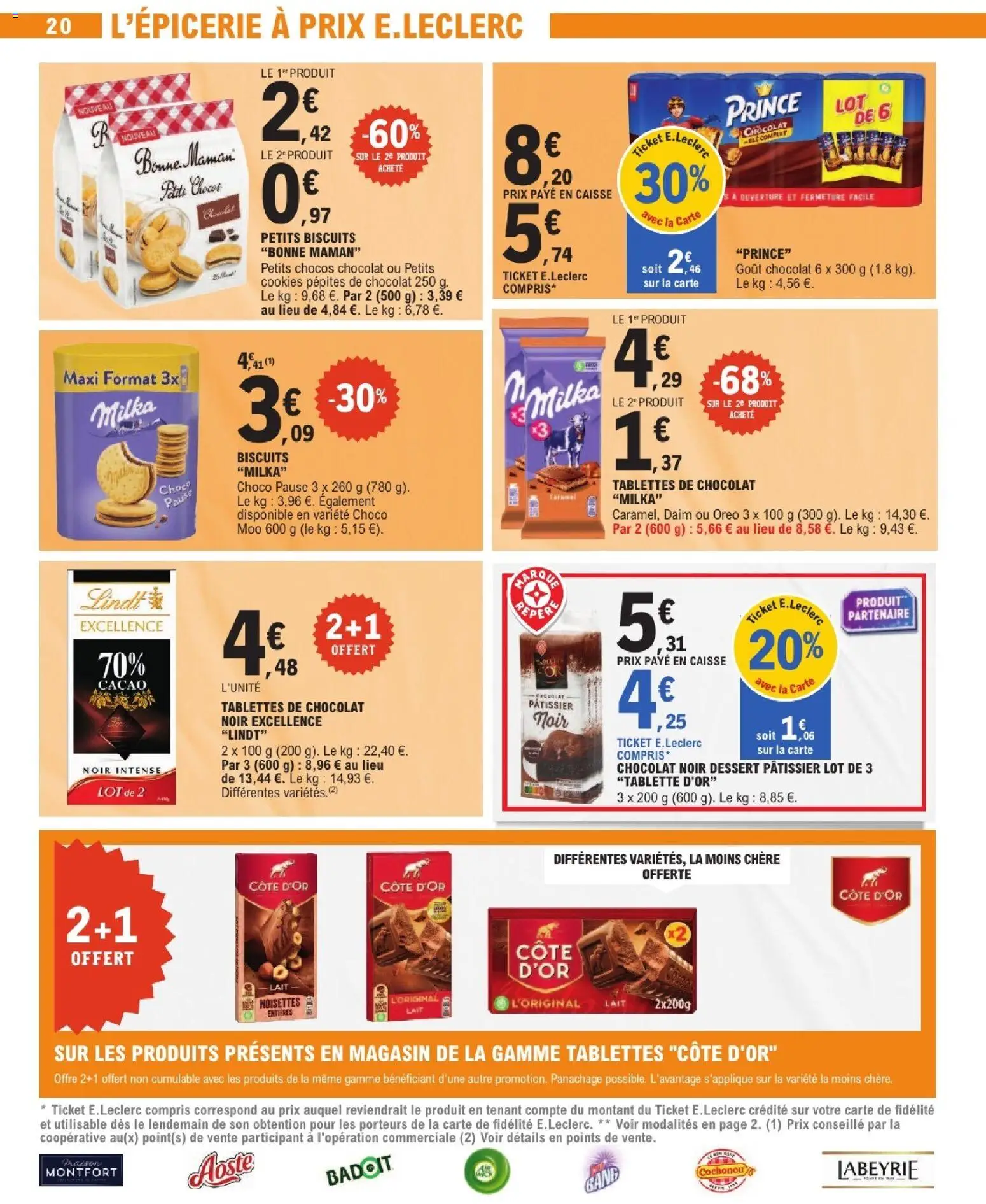 {H1} | Page: 20 | Produits: Tablette, Cookies, Lait, Chocolat