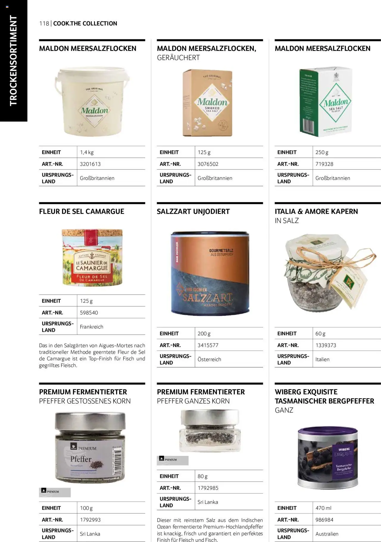 Transgourmet Cook Look-Book gültig ab 01.09.2023 | Seite: 118 | Produkte: Salz, Pfeffer, Bad, Fisch