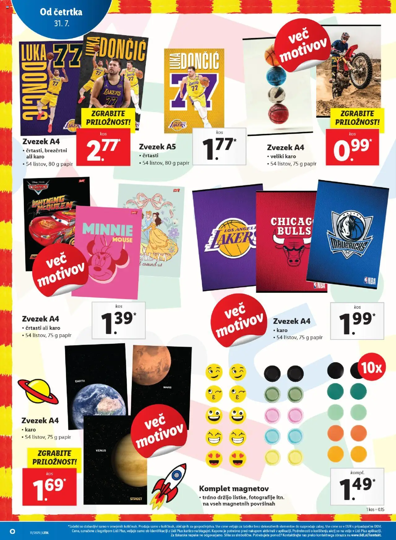 Lidl katalog │ velja od 31.07.2025 | Stran: 28 | Izdelki: Kos, Zvezek