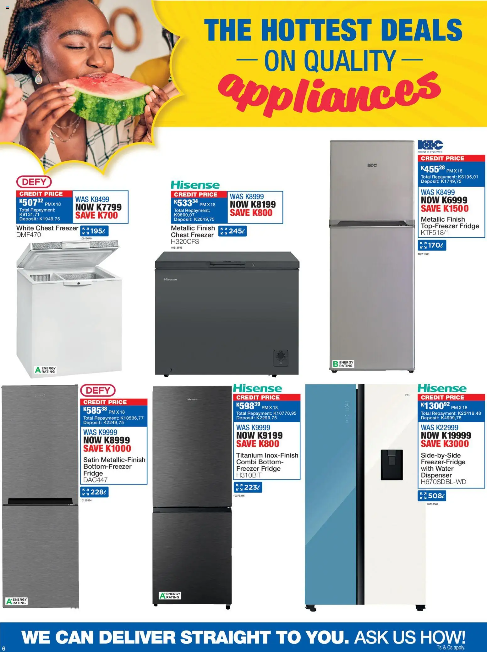 New OK Furniture catalogue – valid from 27.12.2025 | Page: 6 | Products: Freezer fridge, Fridge, Chest freezer, Water