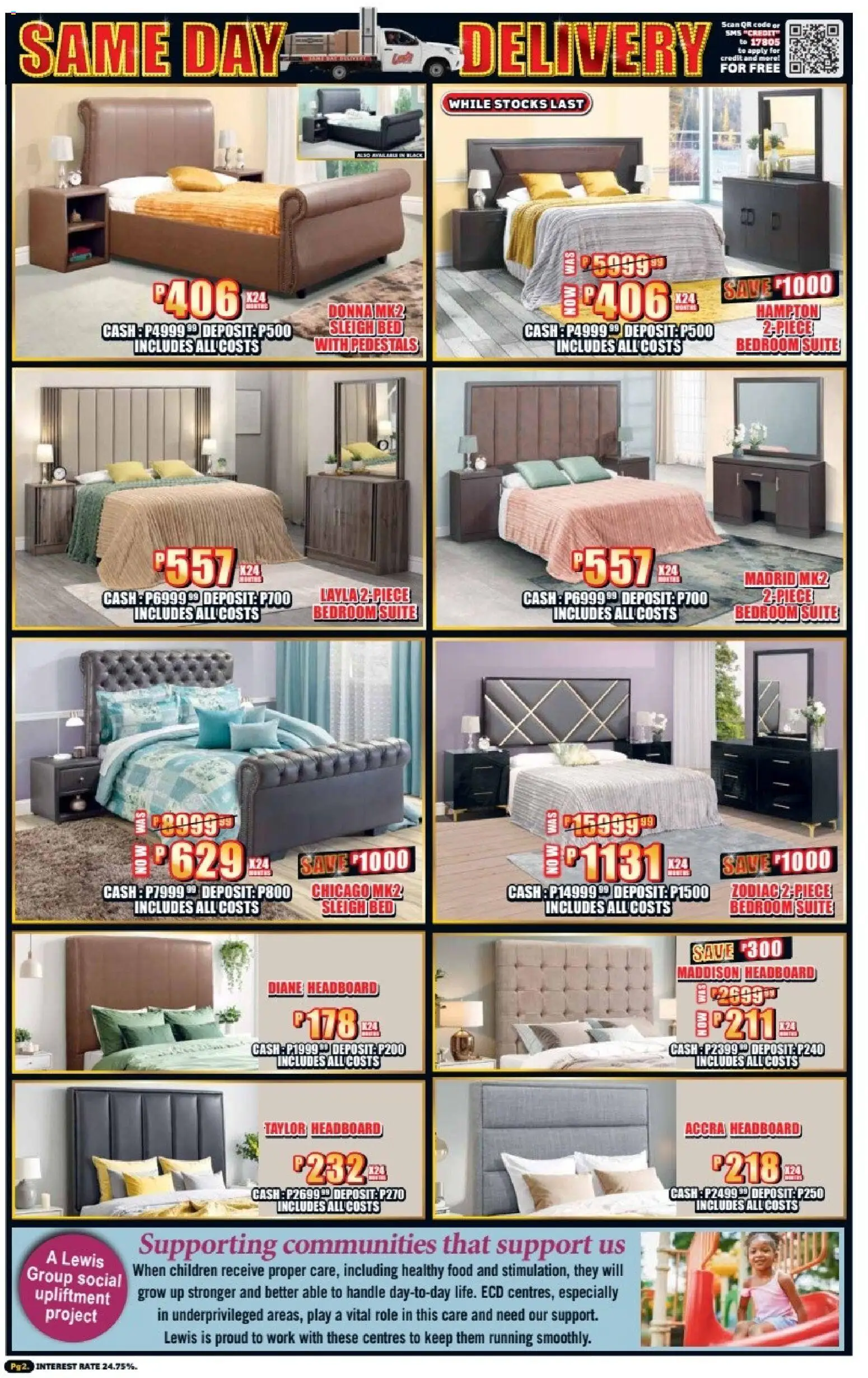 New Lewis Stores catalogue – valid from 23.02.2026 | Page: 2 | Products: Sim, Headboard, Bed