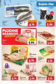 Plodine - Katalog - Pregled kataloga iz trgovine Plodine, vrijedi od 05.11.2025 | Stranica: 25 | Proizvodi: Puretina, Pastrva, Pileći file, Riba