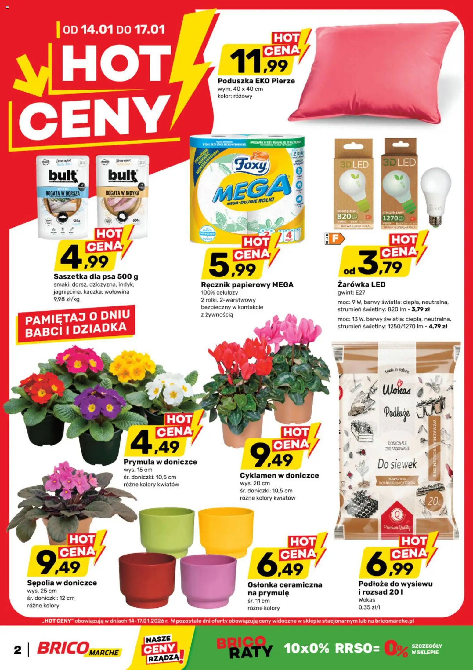 Brico Marché Gazetka od 14.01.2026 | Strona: 2 | Produkty: Rolki, Doniczki, Wołowina, Ręcznik papierowy