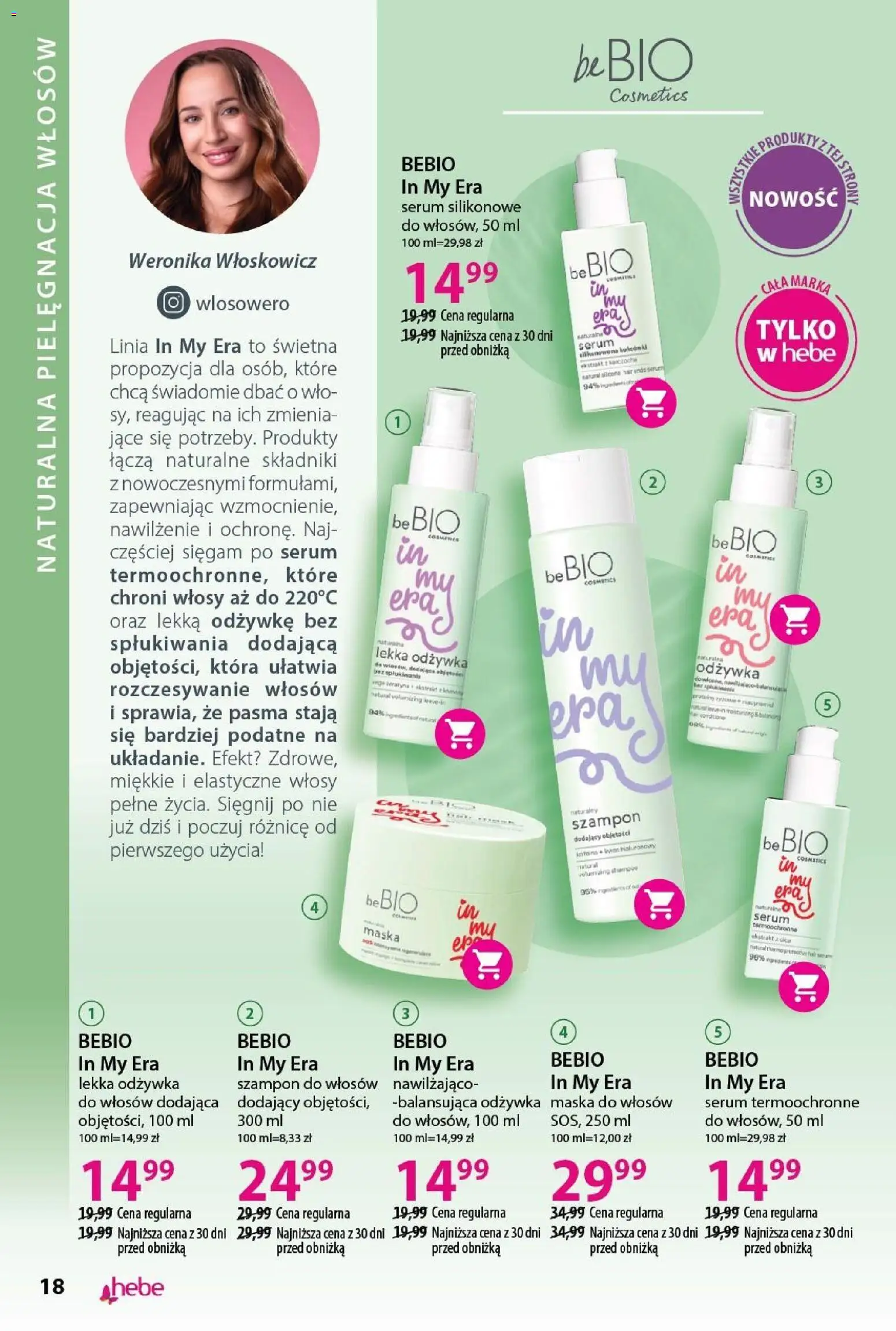 Hebe Gazetka - Katalog od 31.01.2026 | Strona: 18 | Produkty: Odżywka, Maska do włosów, Odżywka do włosów, Maska
