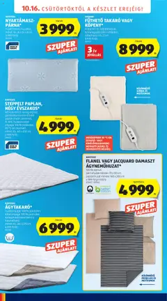 FŰTHETŐ TAKARÓ VAGY KÖPENY*, 9-féle hő-, ill. időzítőfokozat, túlmelegedés elleni védelem, kábelhossz: kb. 2,5 m - amely érvényes a következő dátumtól: 16.10.2025 | Oldal: 18