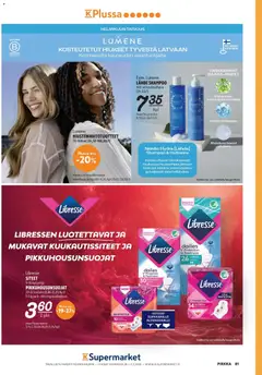 K-Market-mainoslehti voimassa 04.02.2026 alkaen | Sivu: 81 | Tuotteet: Shampoo, Hoitoaine, Siteet, Voi