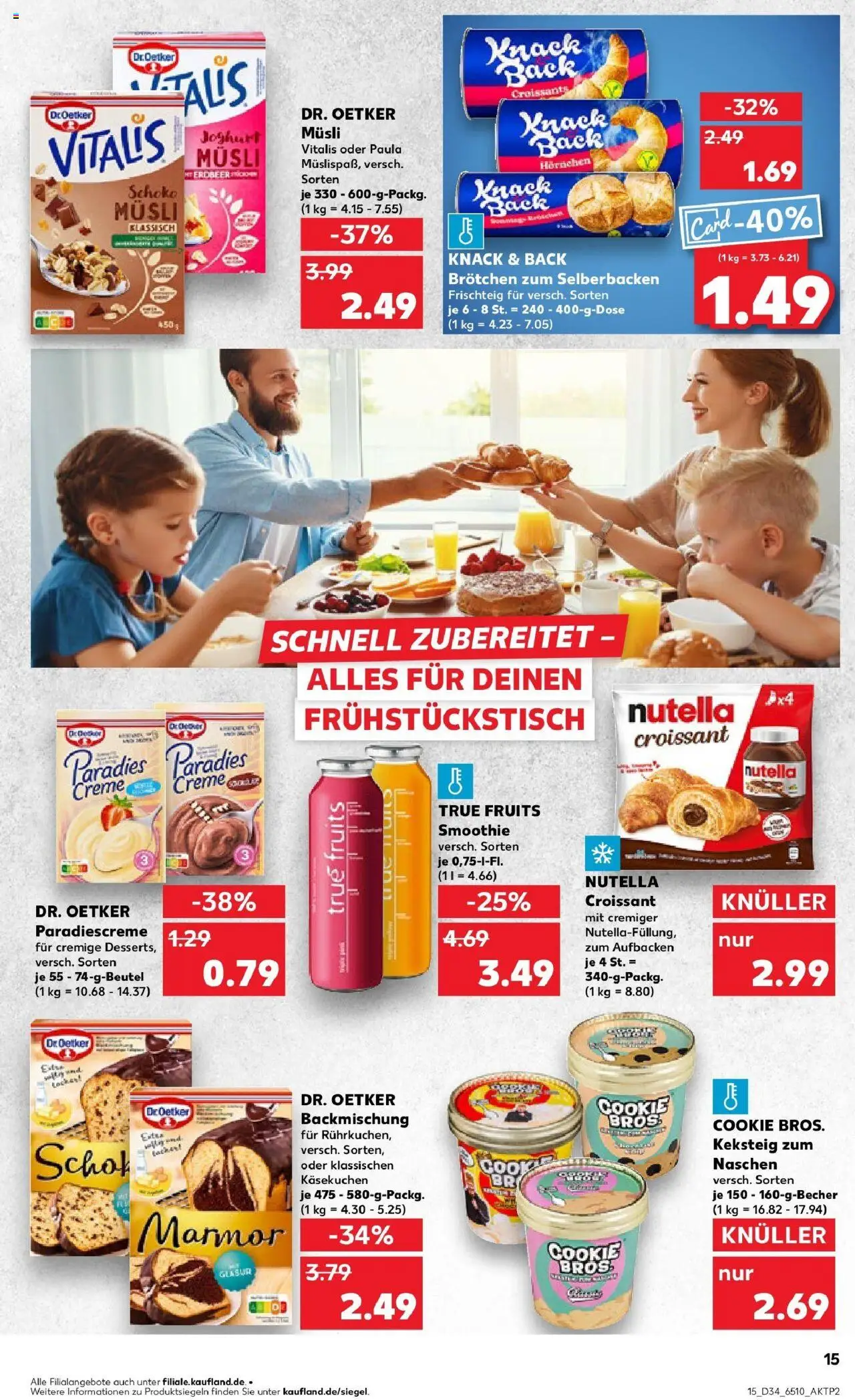 Kaufland prospekt Bonn	 - gültig ab dem 21.08.2025 | Seite: 15 | Produkte: Musli, Joghurt, Creme, Croissant