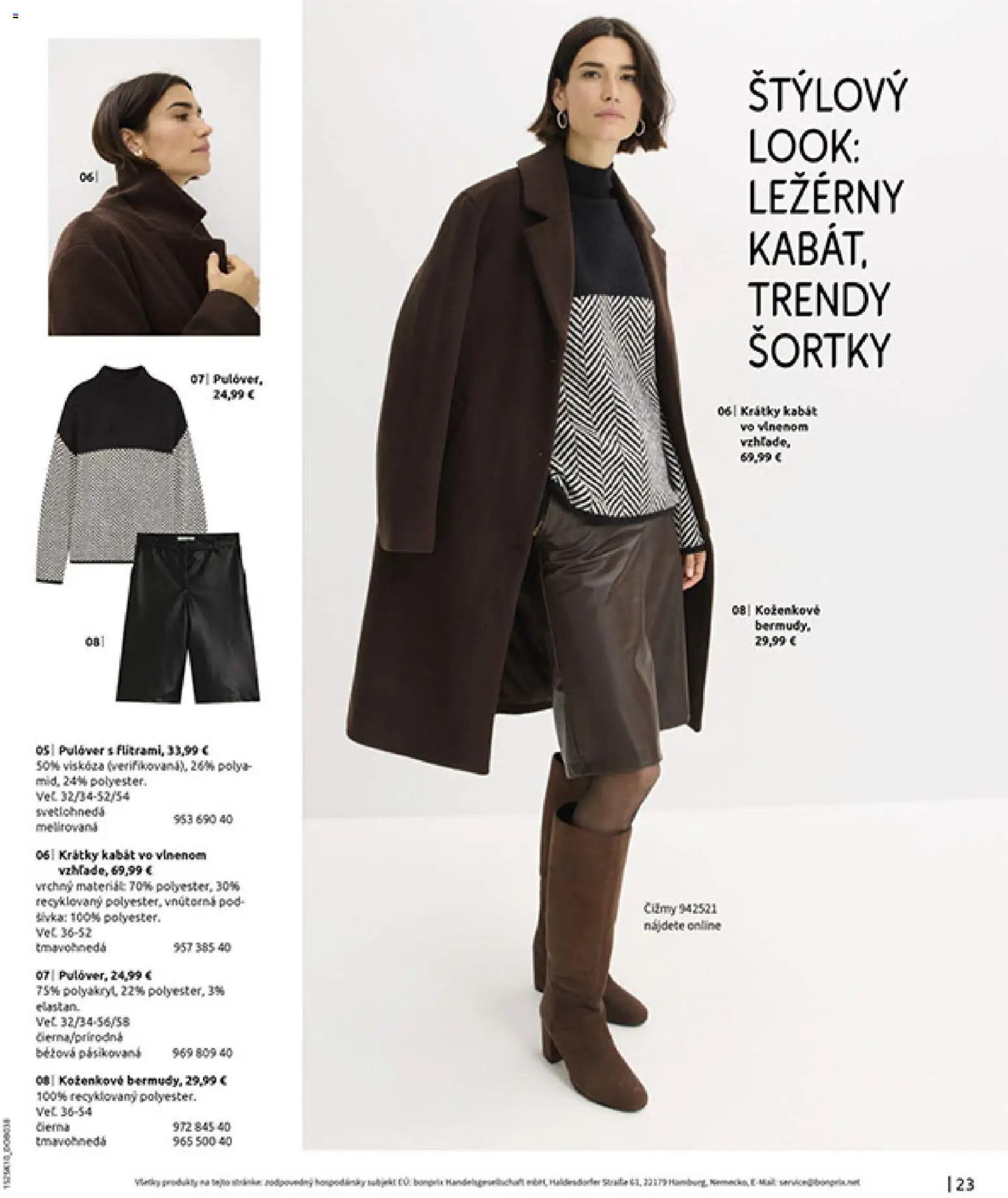 Nové Bonprix akcie – leták je platný od 01.11.2025 | Strana: 25 | Produkty: Kabát