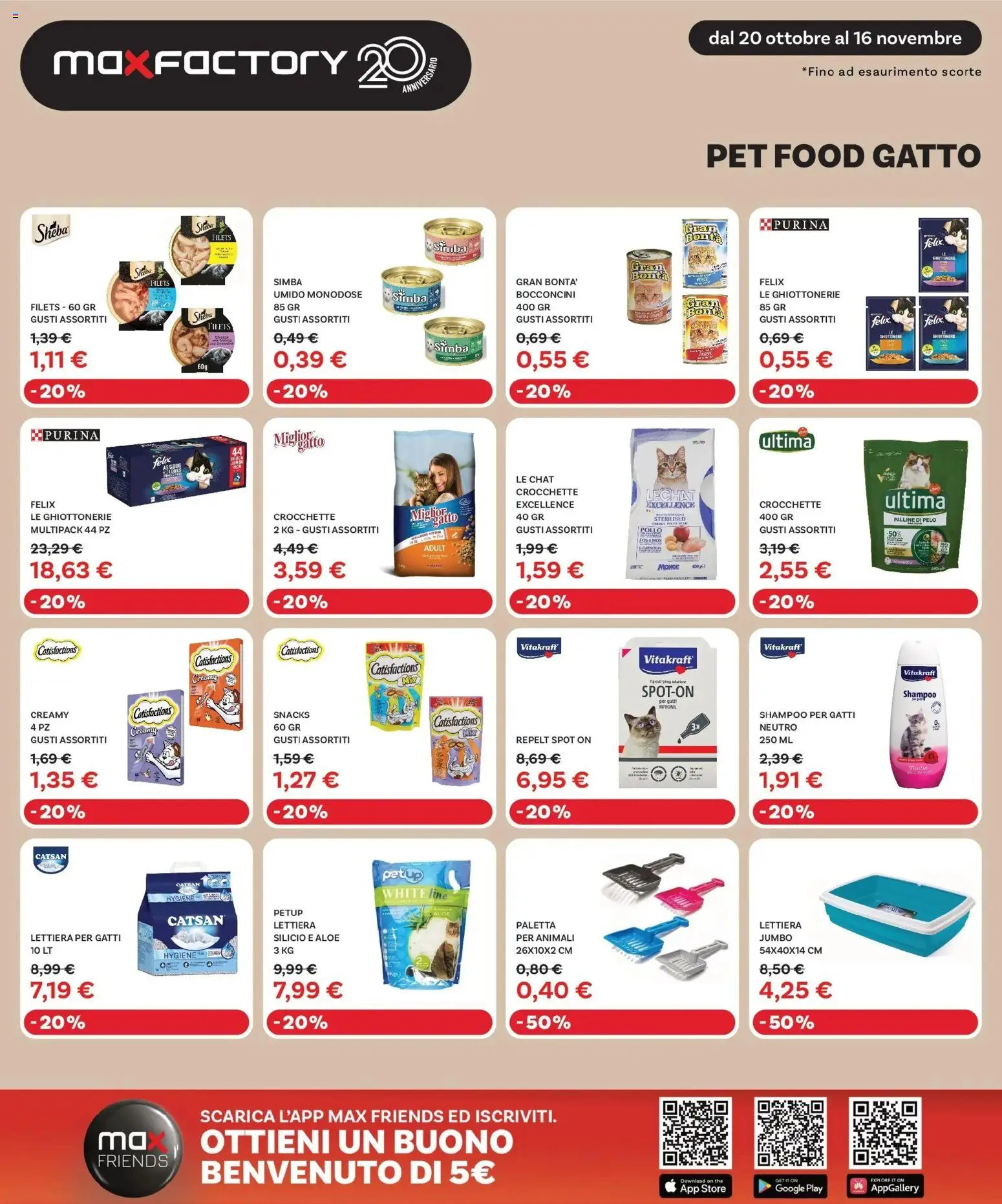 Volantino Max Factory del 20.10.2025 | Pagina: 35 | Prodotti: Shampoo, Paletta, Lettiera per gatti, Pollo
