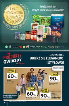 Auchan Gazetka - Pewność niskich cen Hipermarket od 11.09.2025 | Strona: 42 | Produkty: Kiełbasa, Bezrękawnik, Kurtka, Dżem