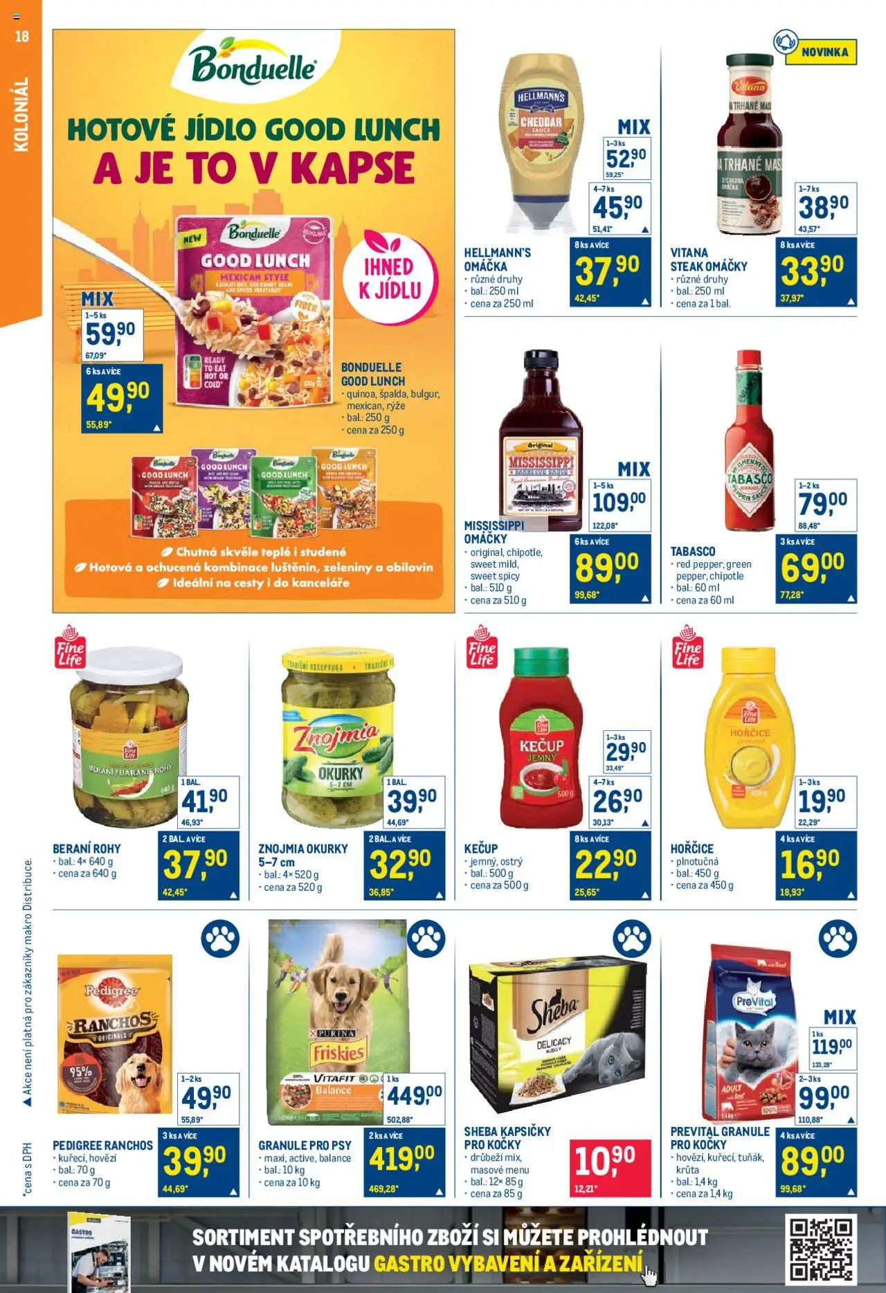 Makro leták - Pro milovníky jídla od 04.06.2025 | Strana: 18 | Produkty: Kečup, Granule pro kočky, Hořčice, Sheba