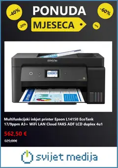 Katalog Svijet medija - Pregled kataloga iz trgovine Svijet medija, vrijedi od 04.03.2026 | Stranica: 3 | Proizvodi: Faks, Printer
