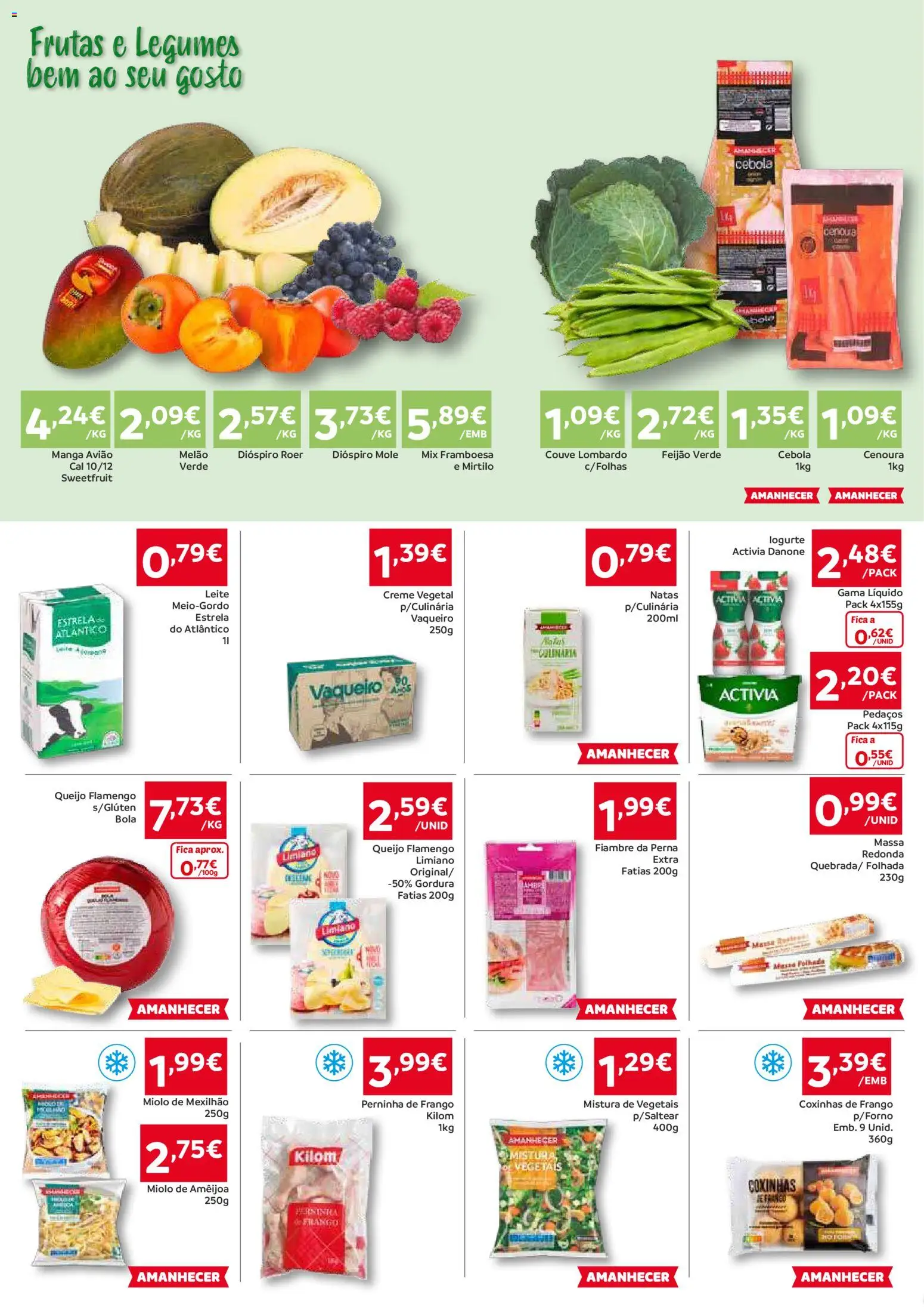 Amanhecer Folheto Madeira │ válido de 27.11.2025 | Página: 2 | Produtos: Frango, Leite, Melão, Creme