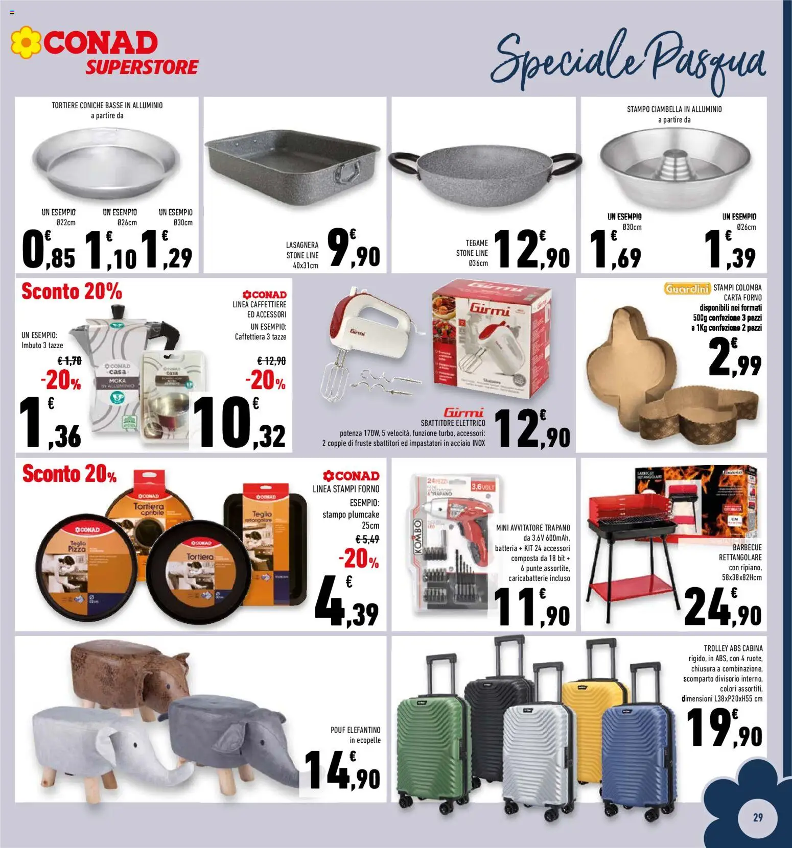 Volantino Conad del 25.03.2026 | Pagina: 29 | Prodotti: Pizza, Avvitatore, Plumcake, Mixer
