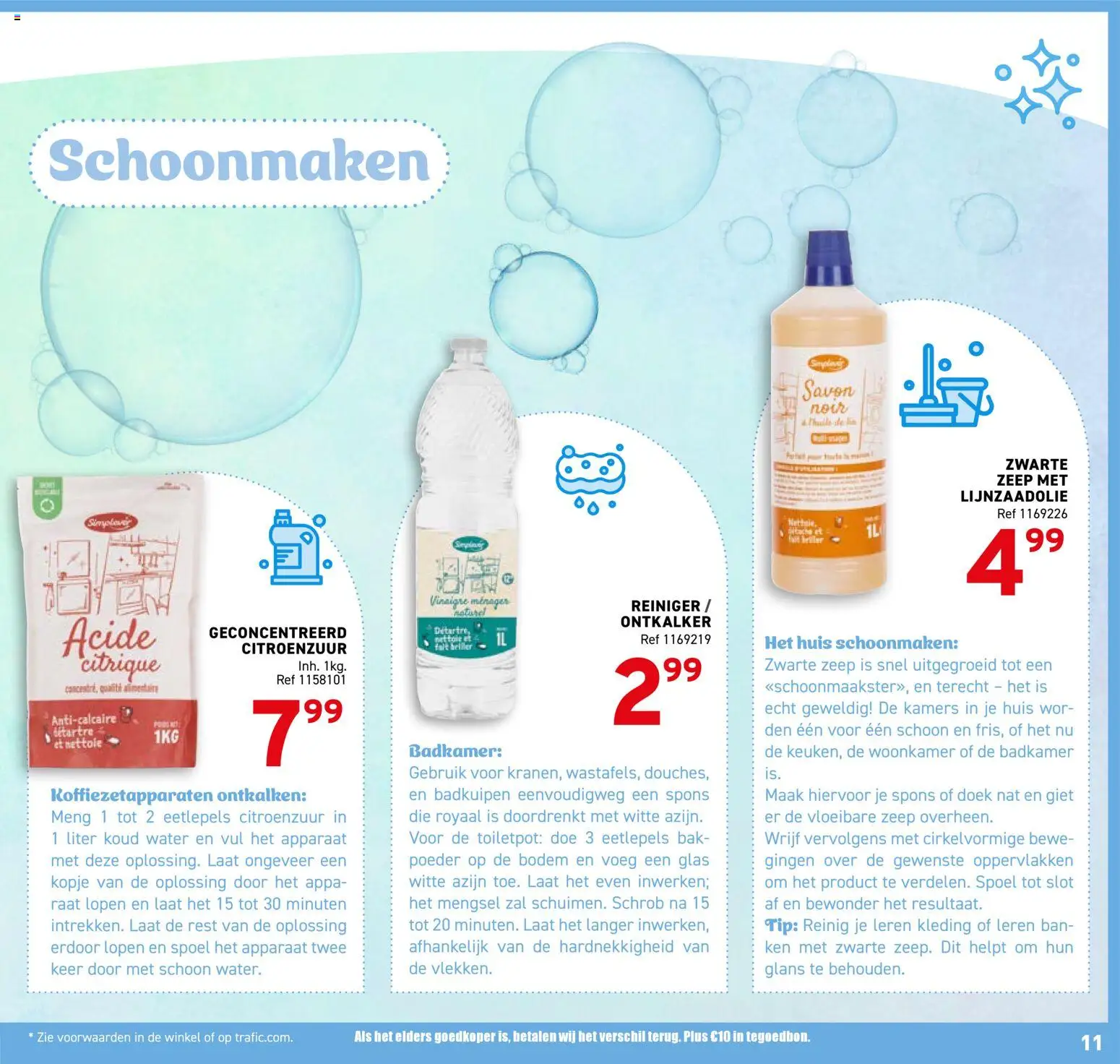 {H1} | Pagina: 11 | Producten: Zabliszt, Citroenzuur, Poeder, Zeep