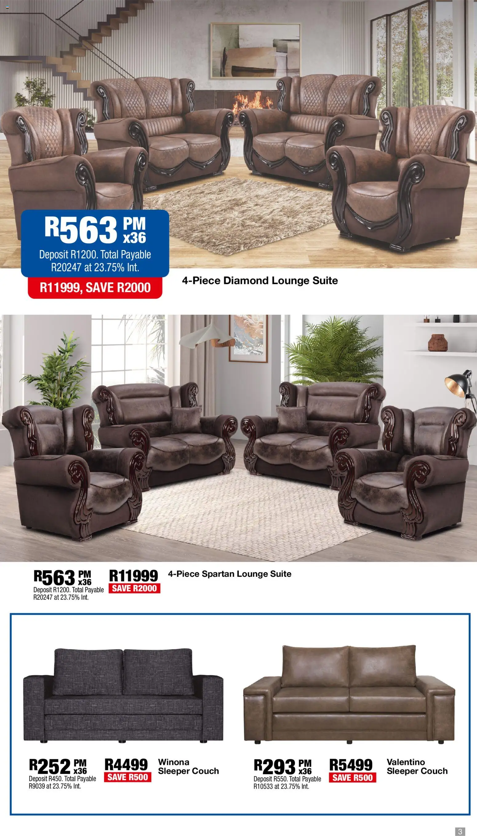 New OK Furniture catalogue – valid from 02.03.2026 | Page: 3 | Products: Couch, Lounge suite