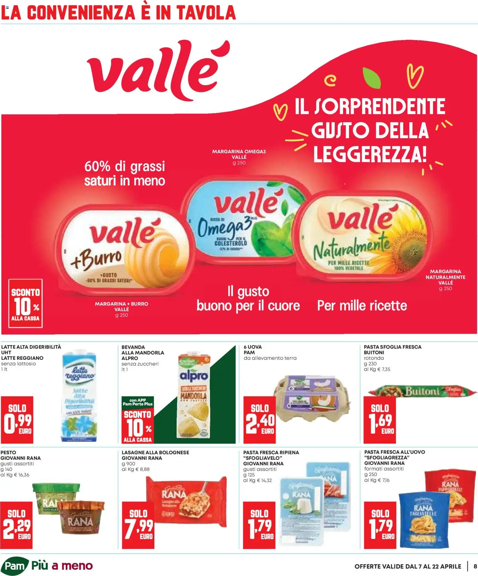 Volantino Panorama del 07.04.2026 | Pagina: 8 | Prodotti: Uova, Burro, Pasta, Pesto