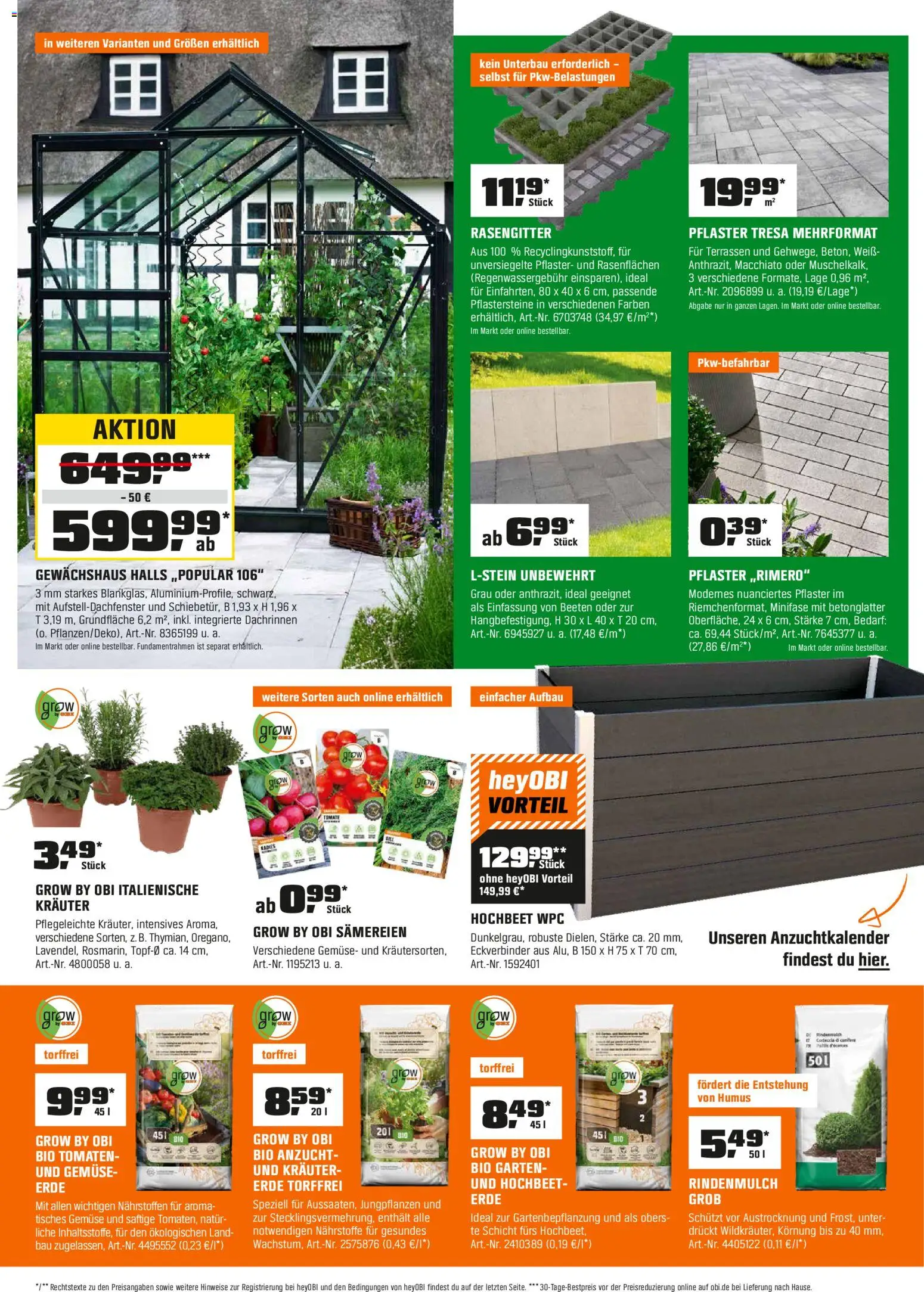 Obi Prospekt 	 – gültig ab 30.01.2026 | Seite: 5 | Produkte: Hochbeet, Rindenmulch, Tomaten, Gemüse