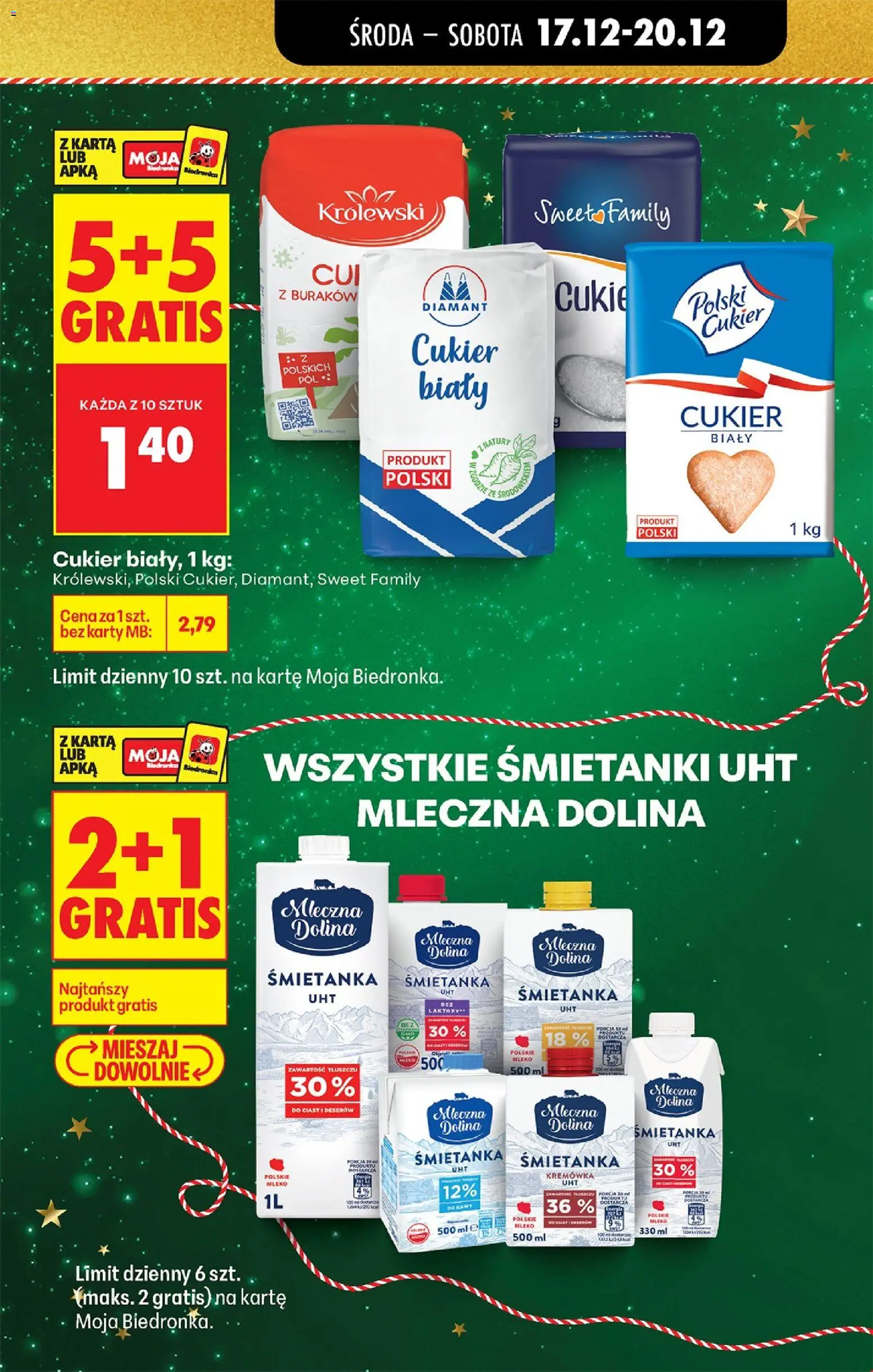 Biedronka gazetka - Oferta w tym tygodniu od 17.12.2025 | Strona: 13 | Produkty: Karta, Mleko, Cukier