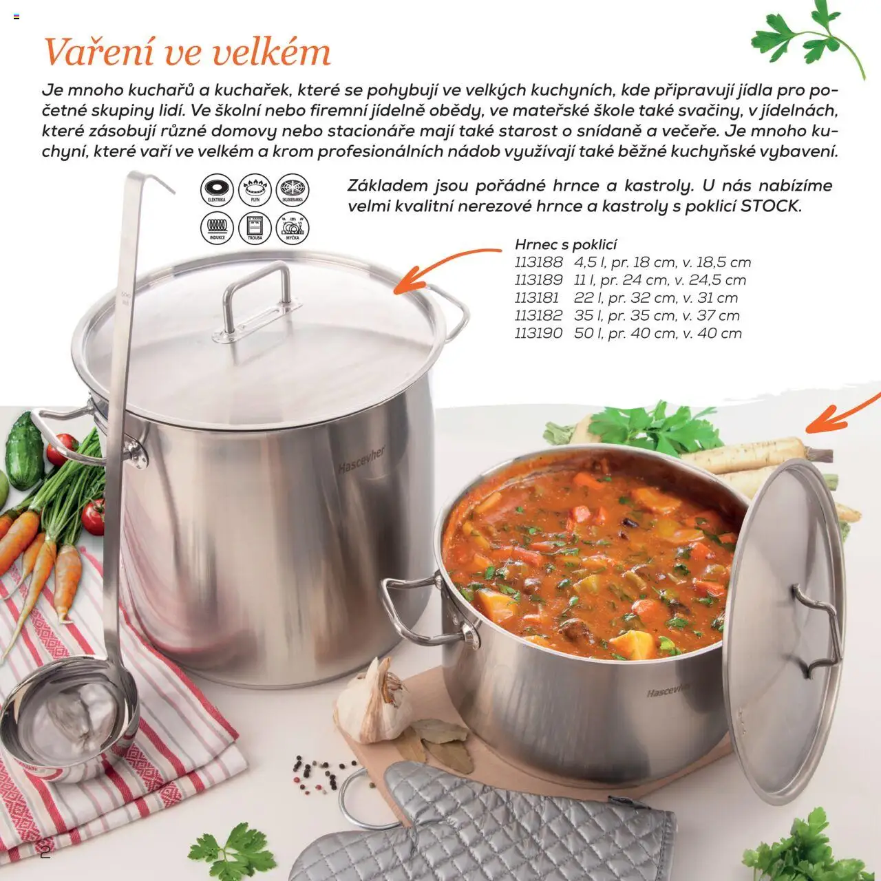 Orion katalog - Gastro nádobí od 01.03.2025 | Strana: 2 | Produkty: Hrnce, Myčka, Hrnec