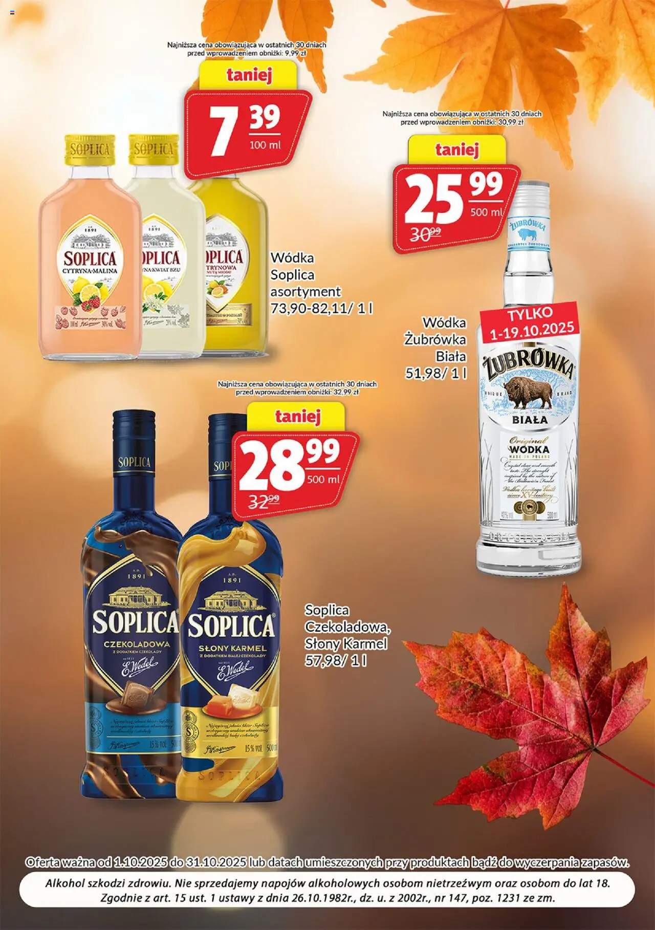 Prim Market Gazetka - Oferta alkoholowa od 01.10.2025 | Strona: 2 | Produkty: Czekolady, Czekoladowa, Żubrówka, Wódka