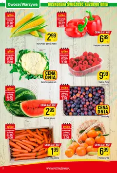 Piotruś Pan Gazetka od 31.07.2025 | Strona: 2 | Produkty: Arbuz, Malina, Kalafior, Owoce