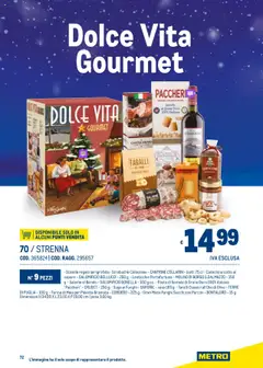 Anteprima del volantino Metro Natale catalogo valido a partire dal 06.11.2025 | Pagina: 72 | Prodotti: Salame, Taralli, Paccheri, Scatola