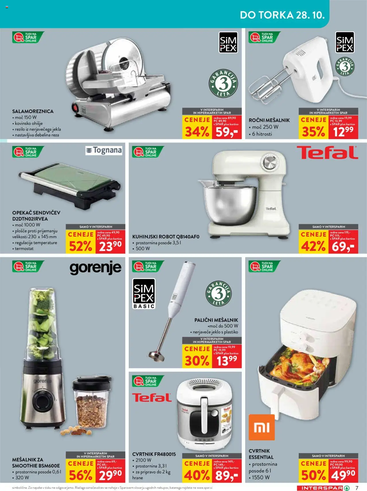 Novi Spar katalog ponudbe – veljaven od 15.10.2025 | Stran: 7 | Izdelki: Mesalnik, Termostat, Robot