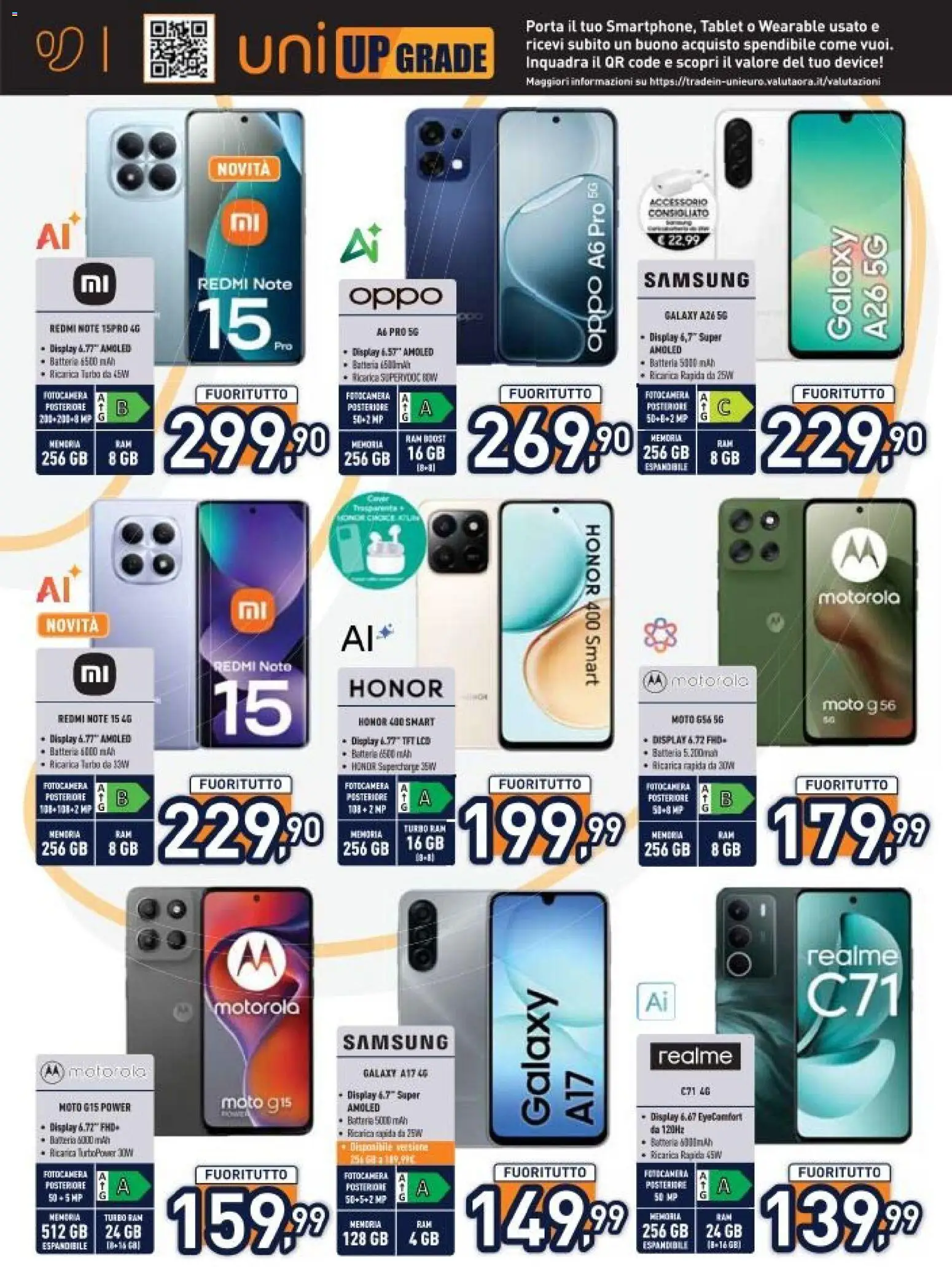 Volantino Unieuro del 16.01.2026 | Pagina: 8 | Prodotti: Tablet, Batteria, Batterie, Samsung