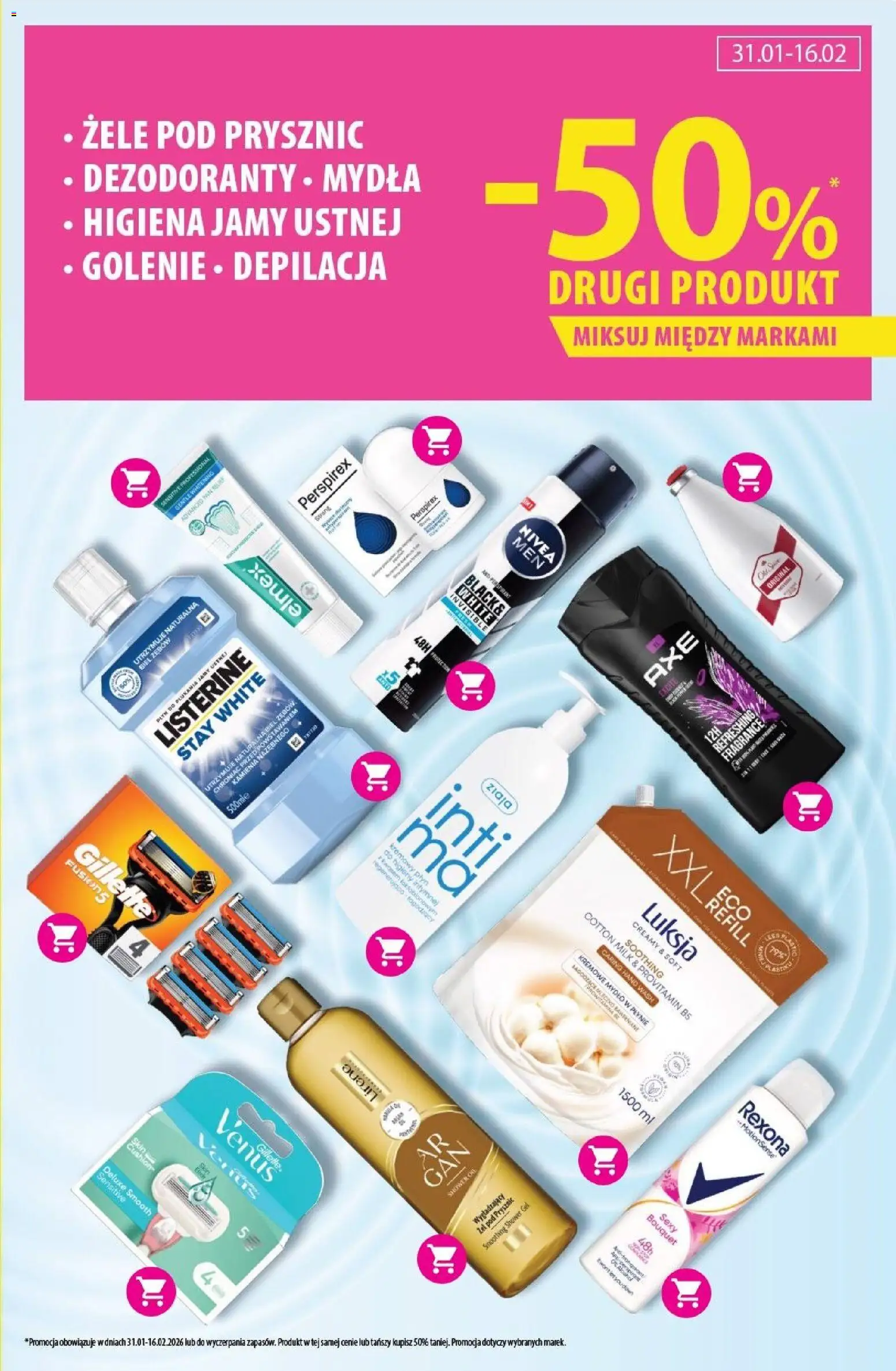 Hebe Gazetka od 31.01.2026 | Strona: 17 | Produkty: Kremowe mydło w płynie, Mydło w płynie, Old spice, Płyn do płukania jamy ustnej
