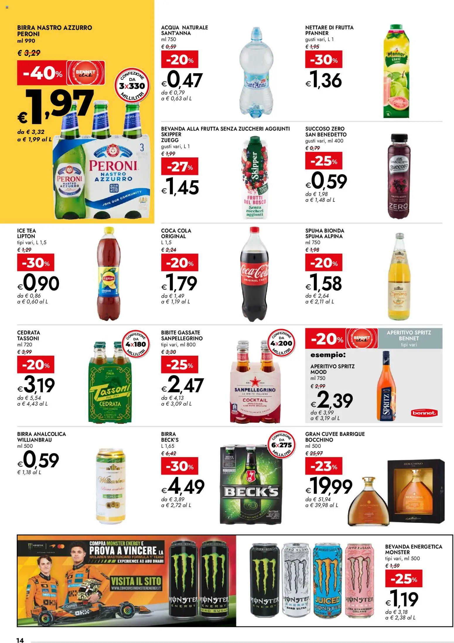 Volantino bennet del 12.02.2026 | Pagina: 14 | Prodotti: Spezie, Acqua, Frutta, Aperitivo