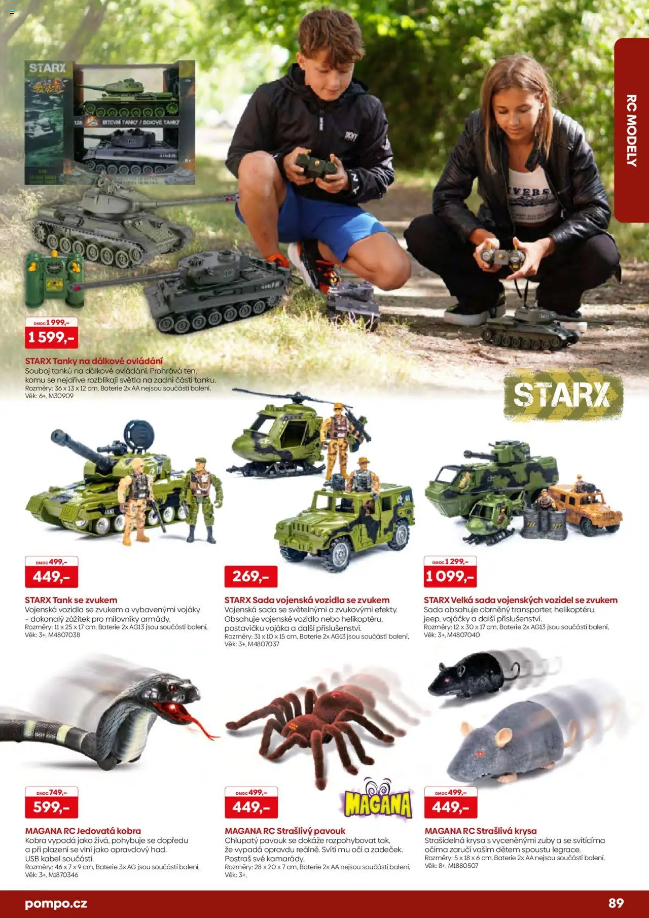 POMPO katalog Vánoce 2025 od 16.10.2025 | Strana: 89 | Produkty: Kabel, USB, Modely, Baterie