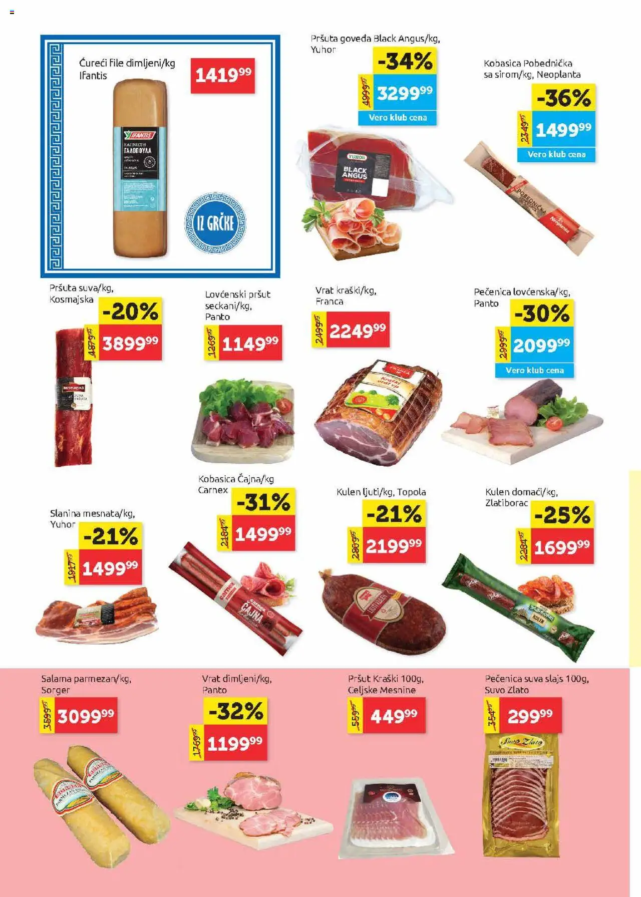 SuperVERO katalog - važi od 07.08.2025 | Strana: 4 | Proizvode: Pršut, Kulen, Salama, Slanina