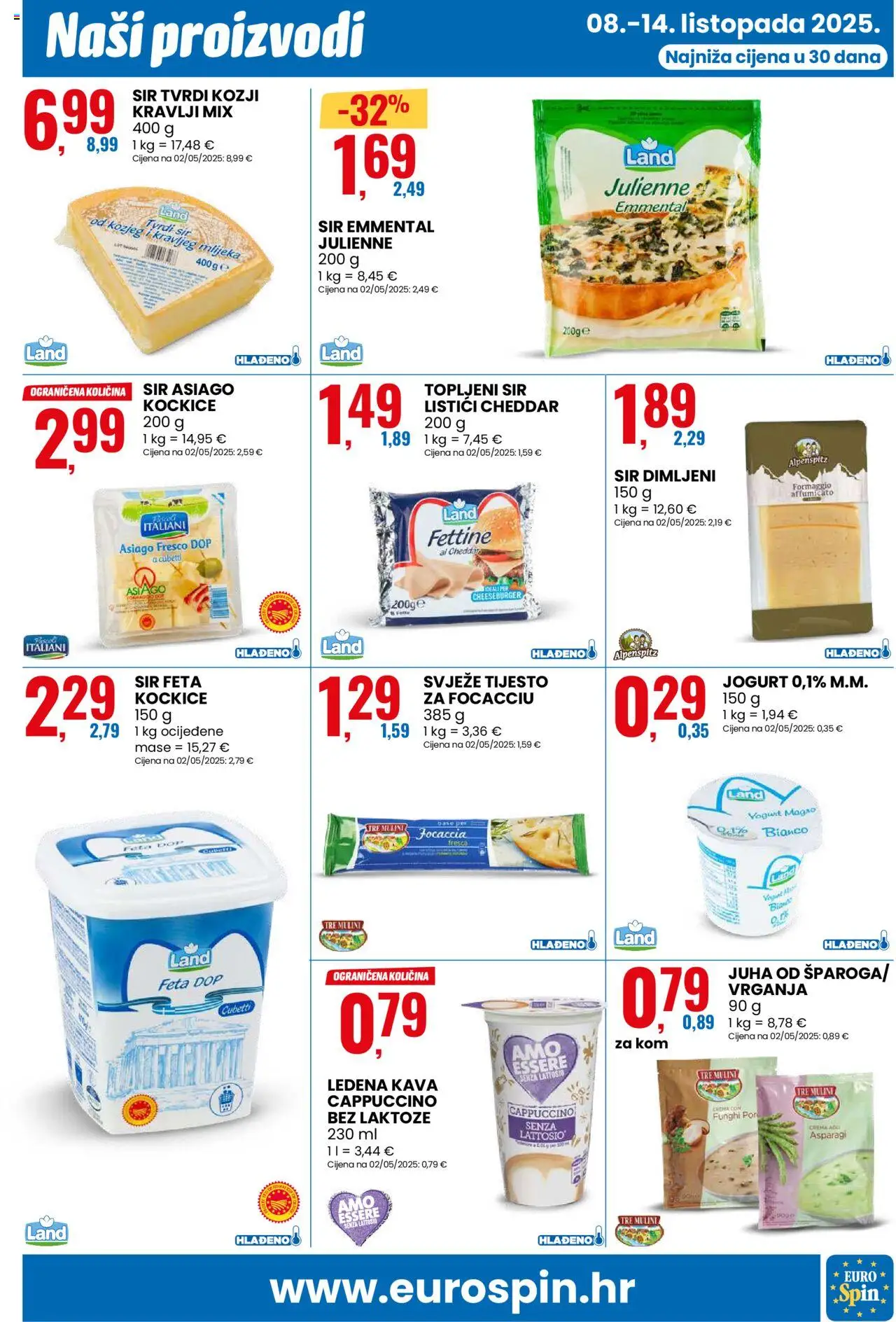 Eurospin katalog | vrijedi od 08.10.2025 | Stranica: 9 | Proizvodi: Feta, Sir, Kava, Cappuccino