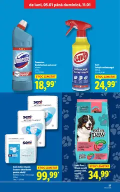 Ofertele Lidl valabile de la 05.01.2026 | Pagină: 27 | Produse: Masaüstü kılıfı, Absorbante, Scutece