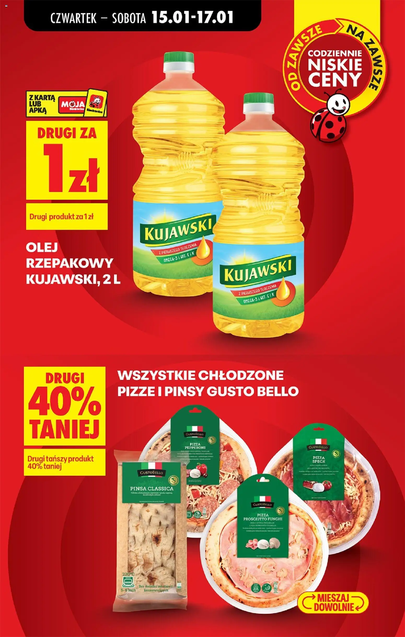 Biedronka gazetka - Oferta w tym tygodniu od 15.01.2026 | Strona: 7 | Produkty: Olej rzepakowy, Olej, Pizza, Pinsa