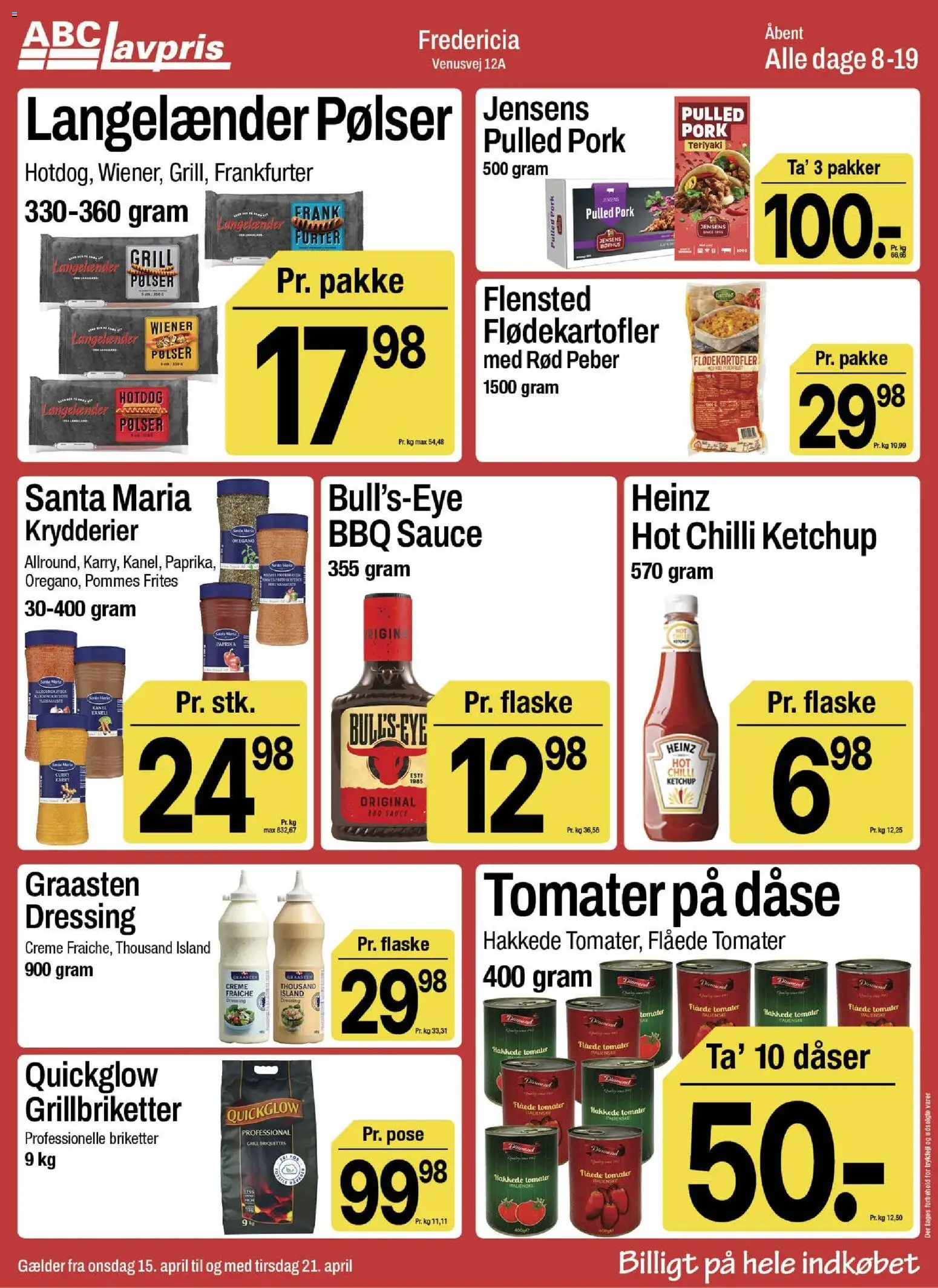 Abc Lavpris tilbudsavis – gyldig fra 15.04.2026 | Side: 2 | Produkter: Creme, Hakkede tomater, Peber, Flåede Tomater