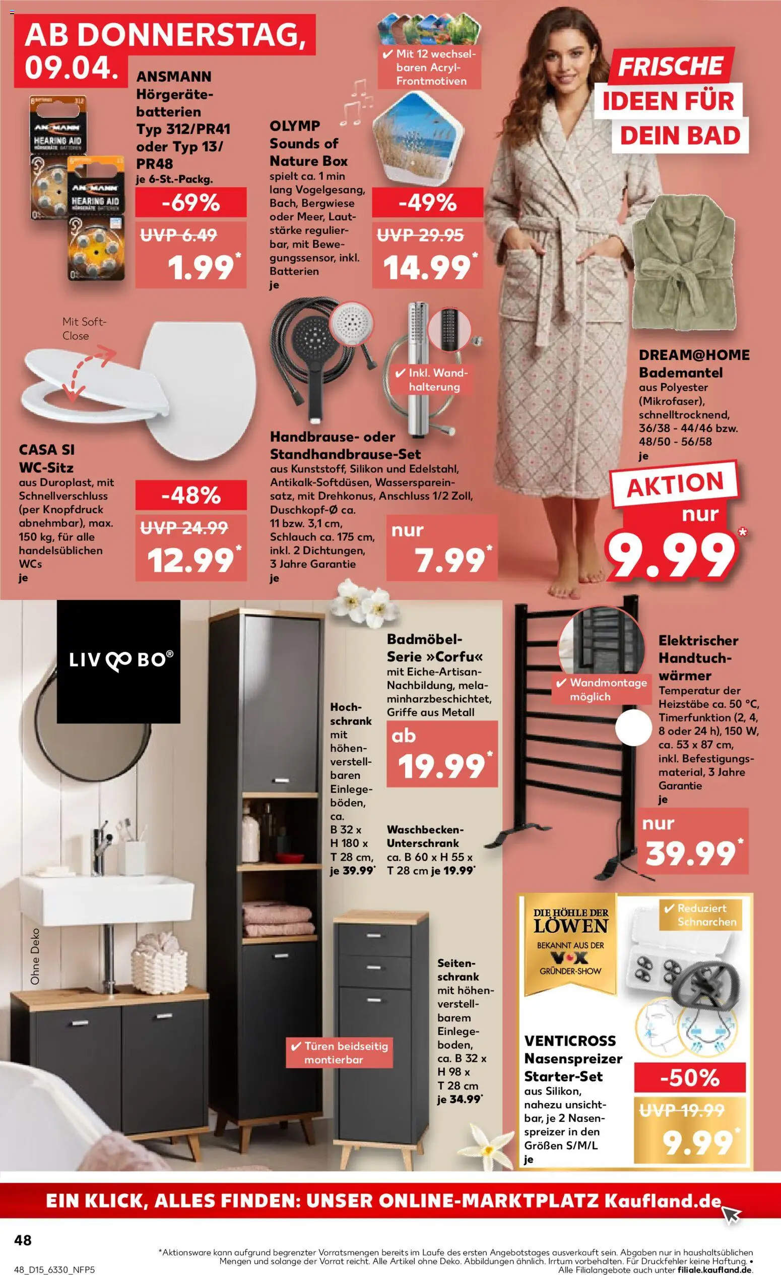 Kaufland Prospekt Kiel	 – gültig ab 09.04.2026 | Seite: 48 | Produkte: Batterien, Schrank, Box, Bad