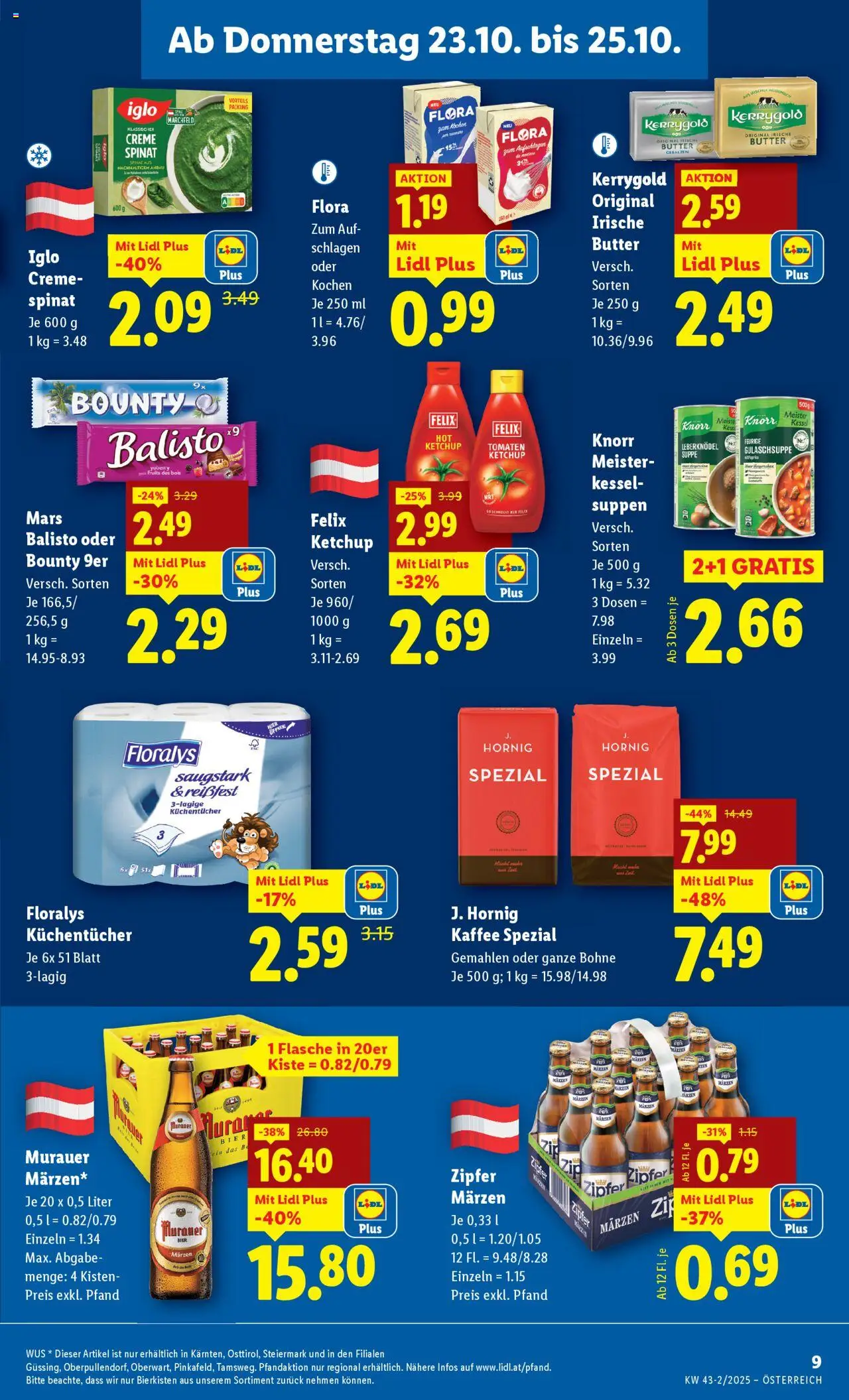 Lidl Flugblatt - Oberpullendorf, Güssing, Oberwart gültig ab 23.10.2025 | Seite: 13 | Produkte: Ketchup, Butter, Creme, Tomaten