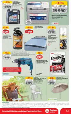 Auchan akciós ujság - amely érvényes a következő dátumtól: 10.07.2025 | Oldal: 53 | Termékek: Ütvefúró, Motorolaj, Alma, Napernyő