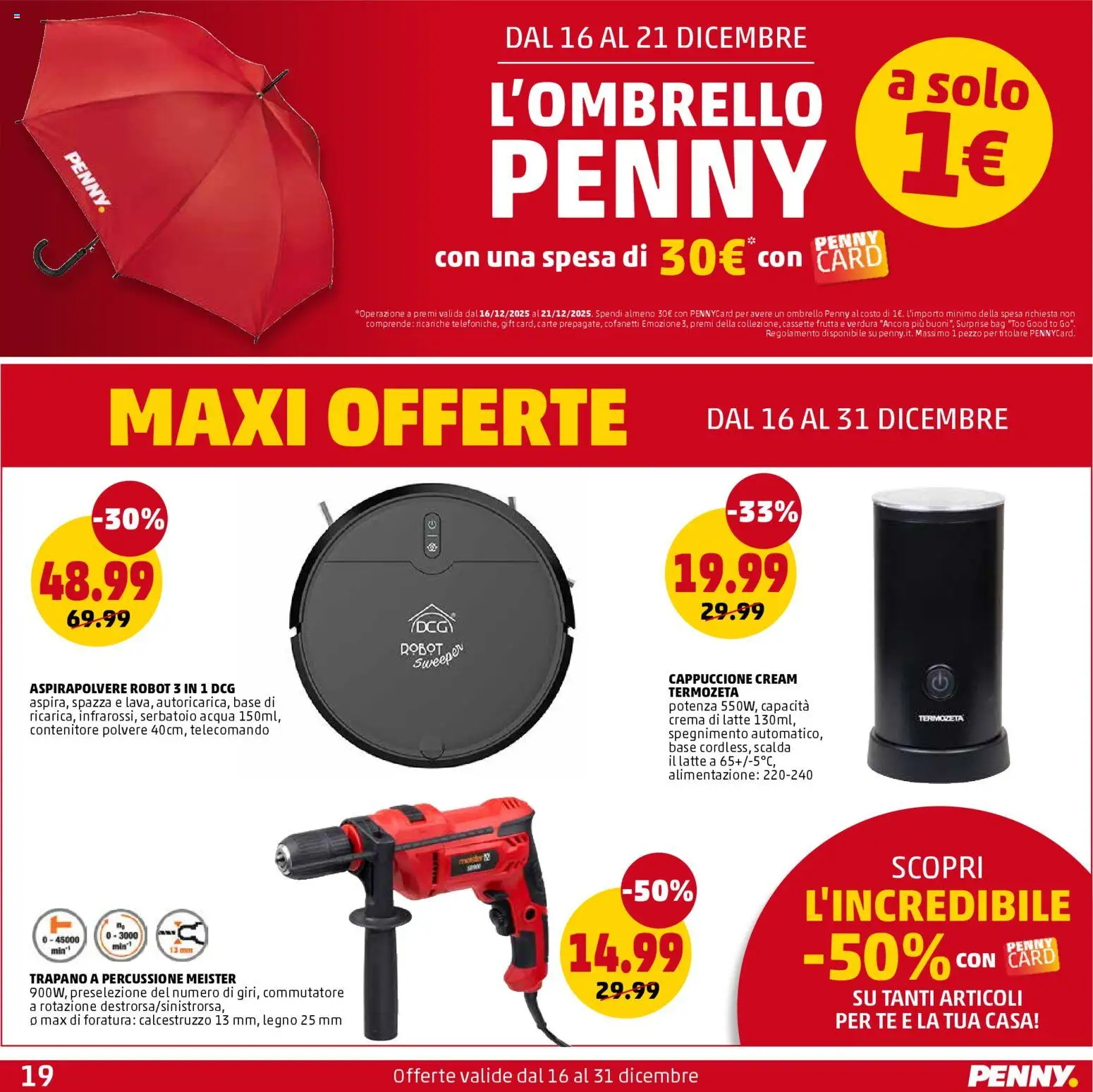 Volantino PENNY del 16.12.2025 | Pagina: 19 | Prodotti: Crema, Telecomando, Tè, Frutta